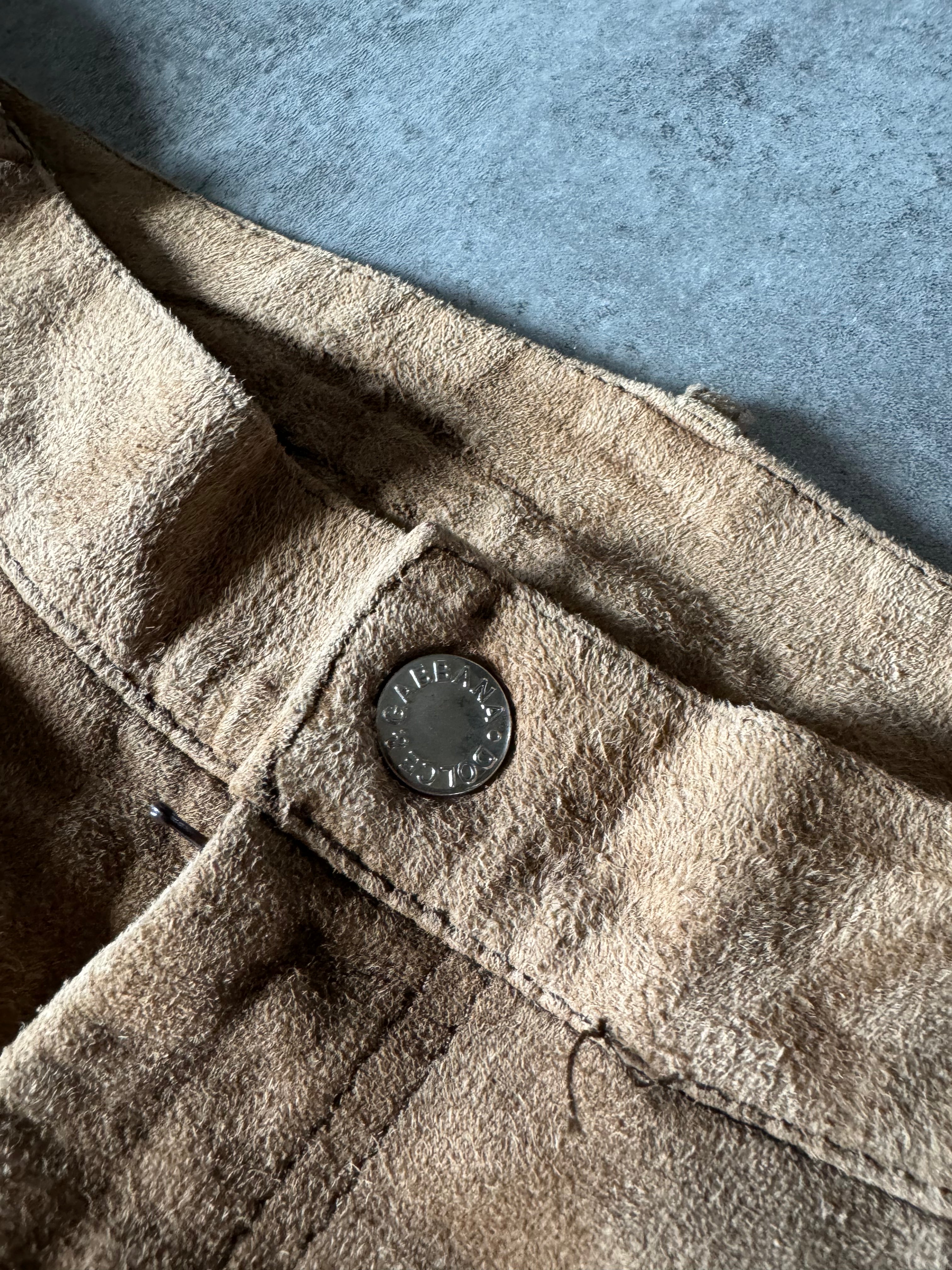 1990s Dolce & Gabbana Suede Biker Pants (M) - 7