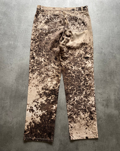 FW1999 Roberto Cavalli Furry Cawprint Movement Pants  (M) - 2