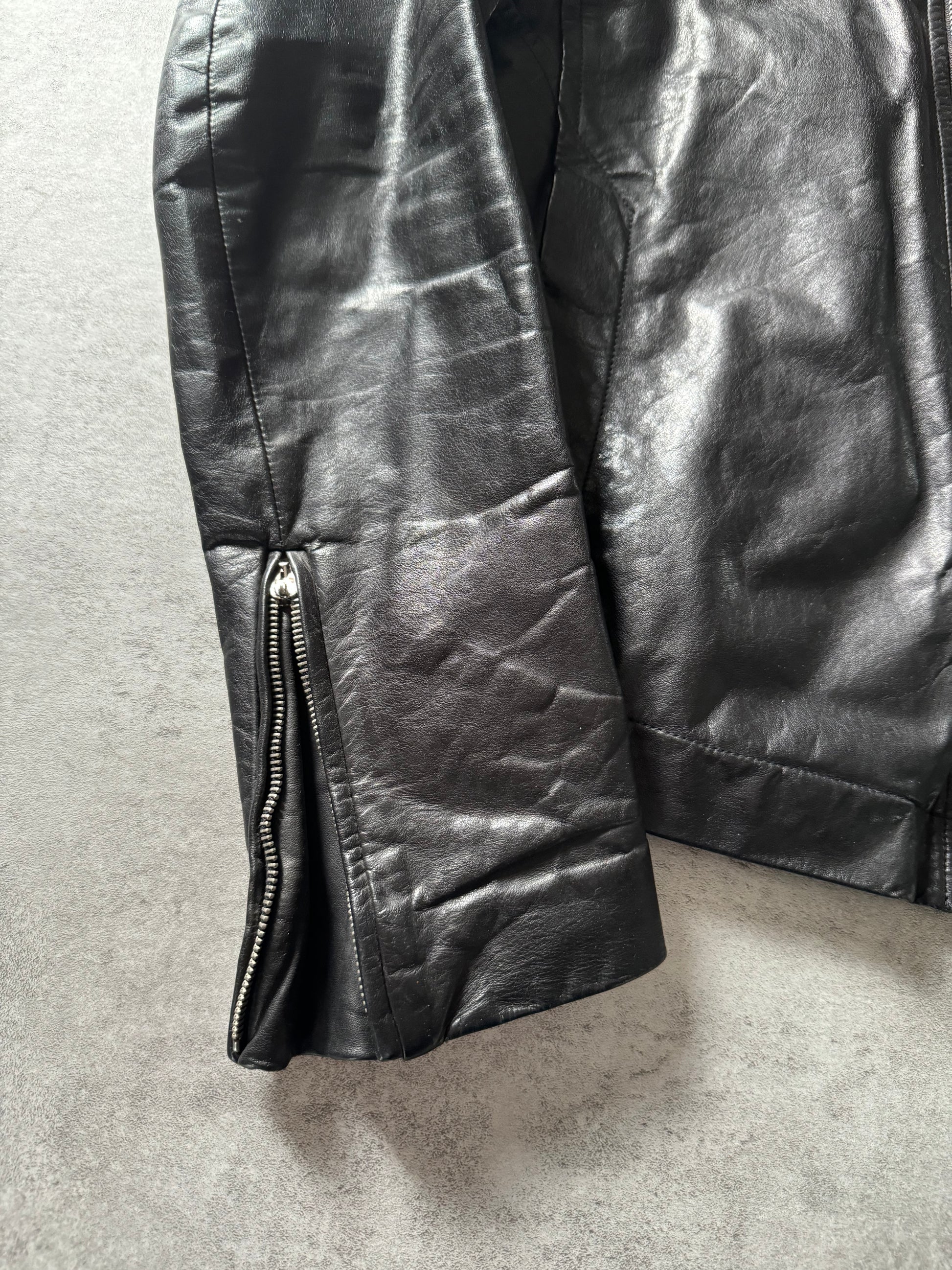 Rick Owens Biker Calf Leather Shadow Jacket (M) - 8
