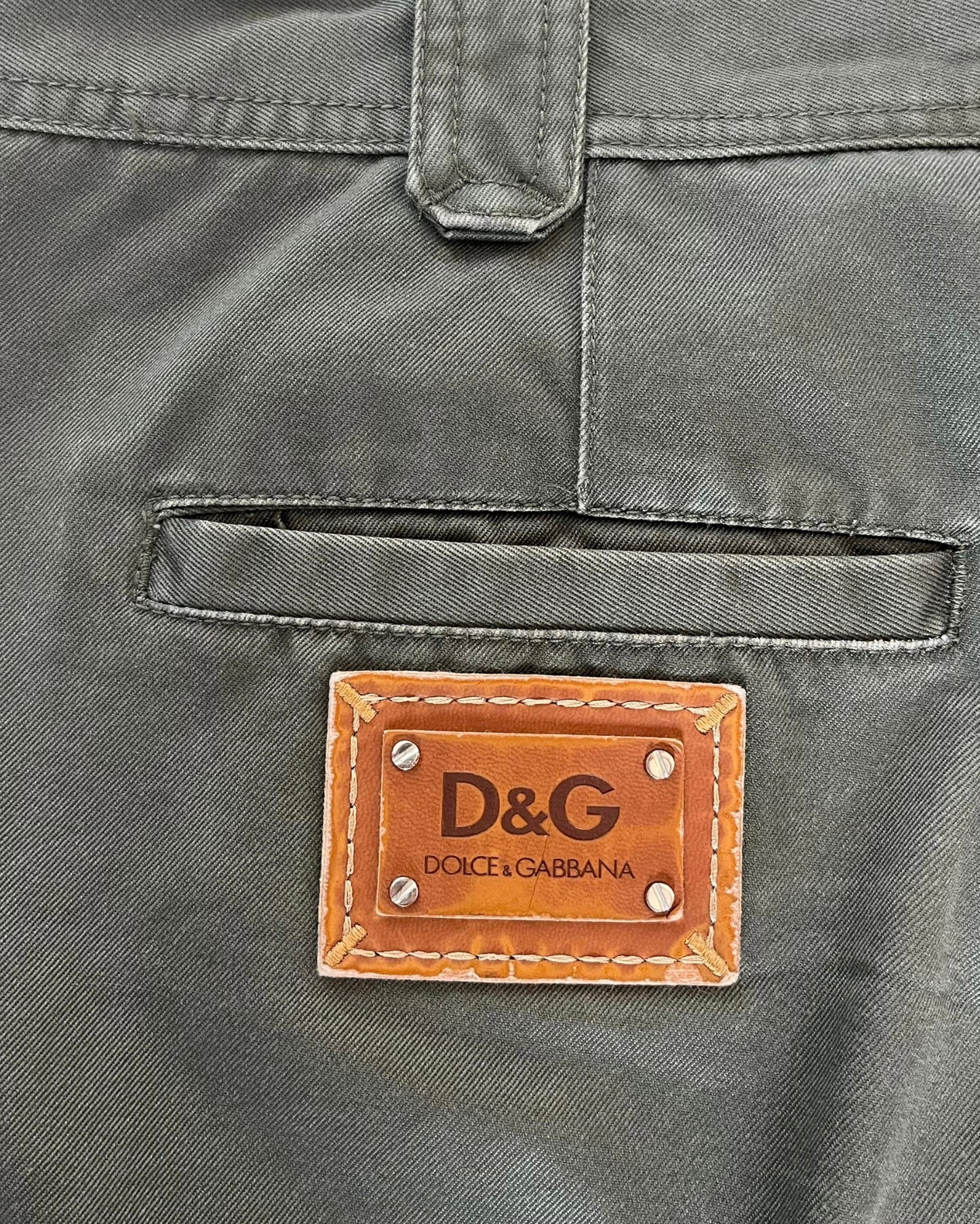 SS08 Dolce & Gabbana Olive Cargo Pants (M)