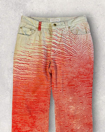 1995 Roberto Cavalli Lanificio Diform Stripes Pants (XS)