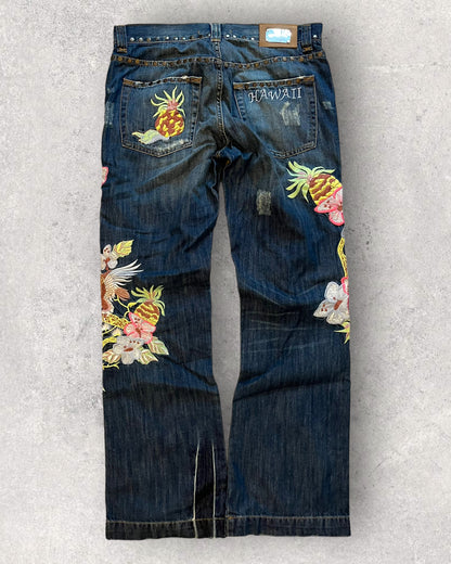 SS06 Dolce & Gabbana Hawai Denim Pants (M)