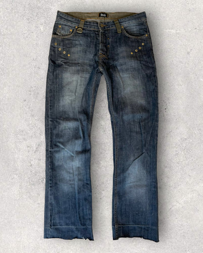 2004 Dolce & Gabbana Yoke Military Jeans (L)