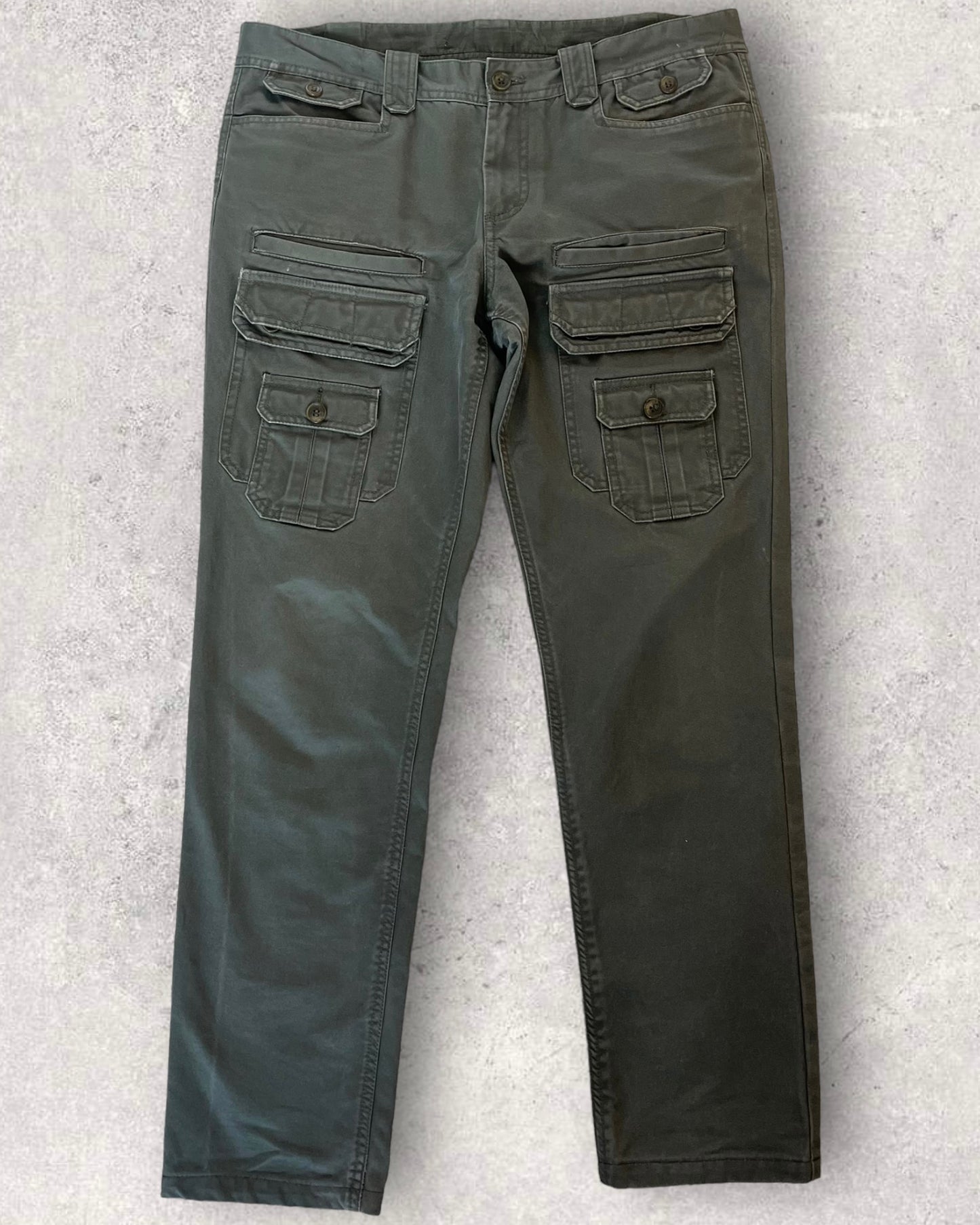 SS08 Dolce &amp; Gabbana 橄榄色工装裤 (M)