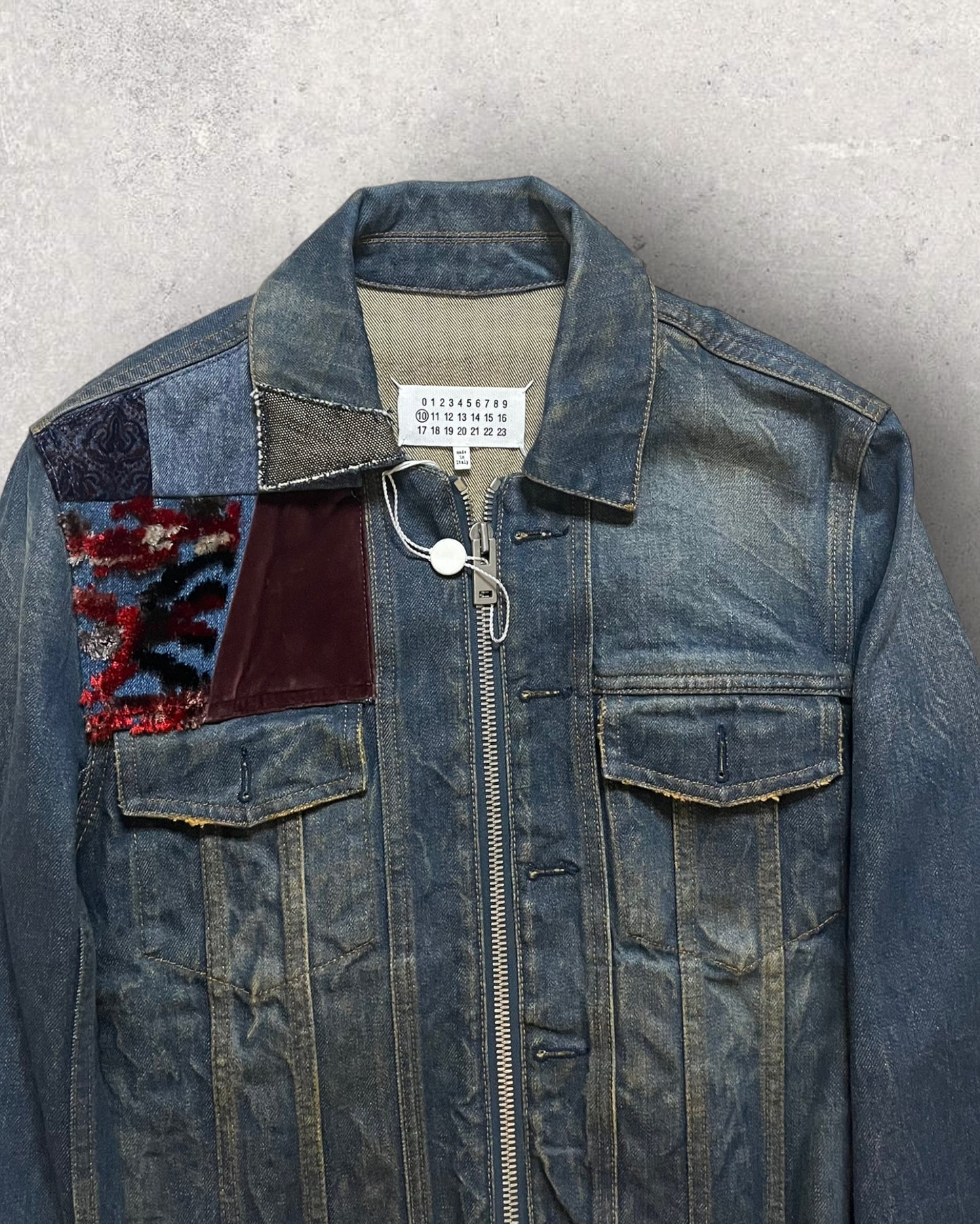 AW16 Maison Margiela Relief Patchwork denim jacket (S)