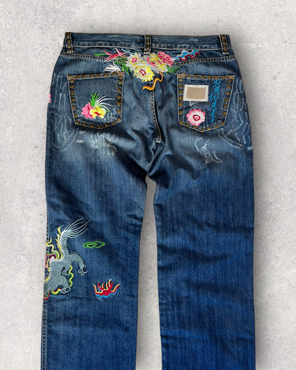 2005 Dolce &amp; Gabbana 夏威夷牛仔裤 (M)