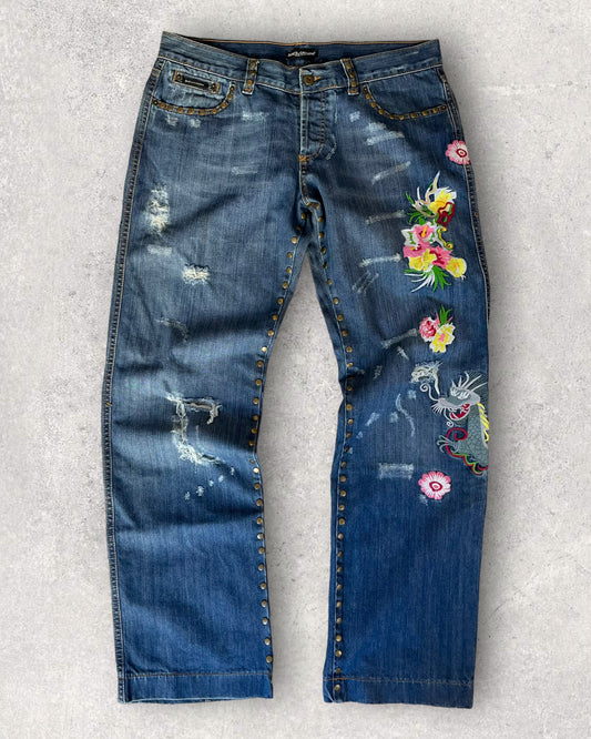 2005 Dolce & Gabbana Hawai jeans (M)