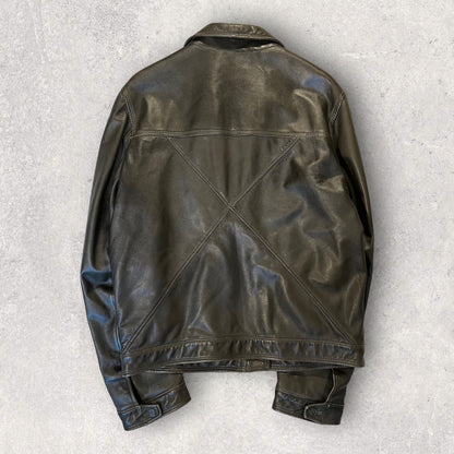 Mid 00s Givenchy Light Leather Jacket by Ozwald Boateng (M)