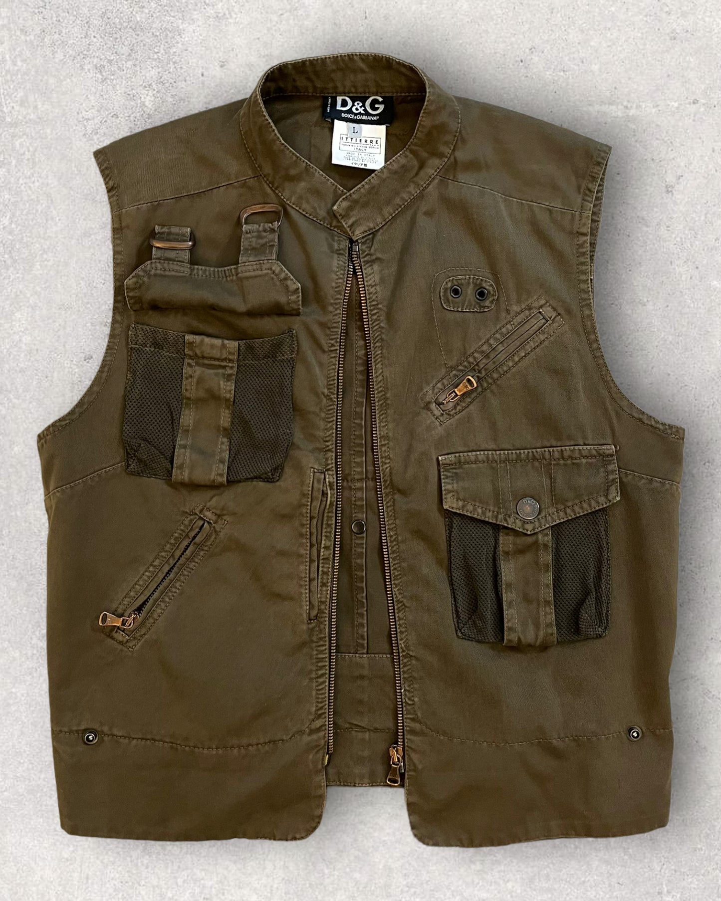 2003 Dolce and Gabbana Sleeveless Cargo Fisherman Vest (S)