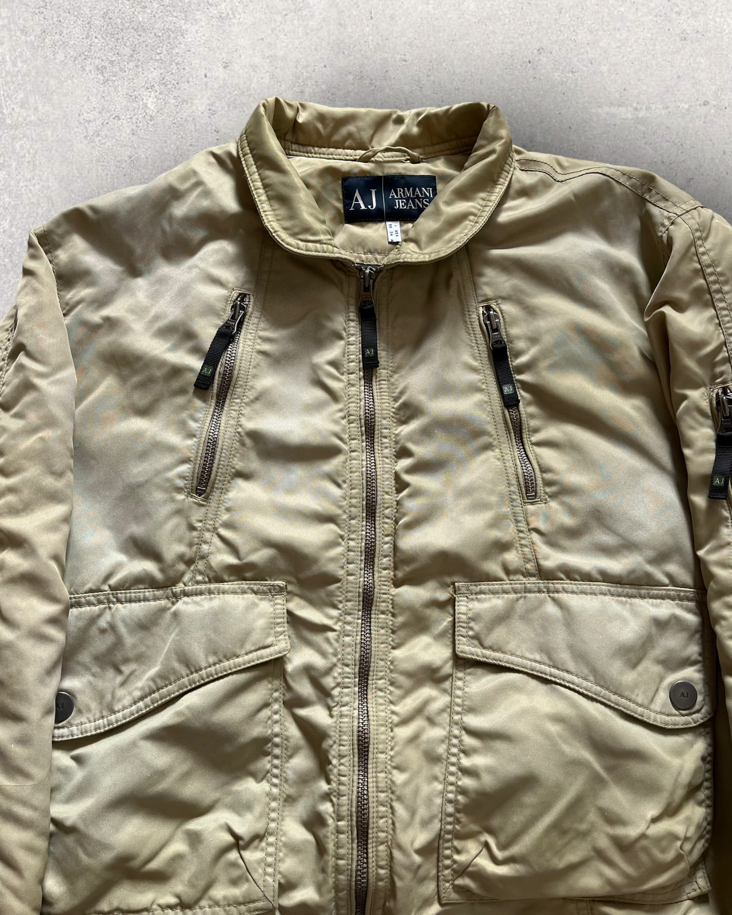 00s Armani Utility Brigad Multi Zip Light Jacket (S)