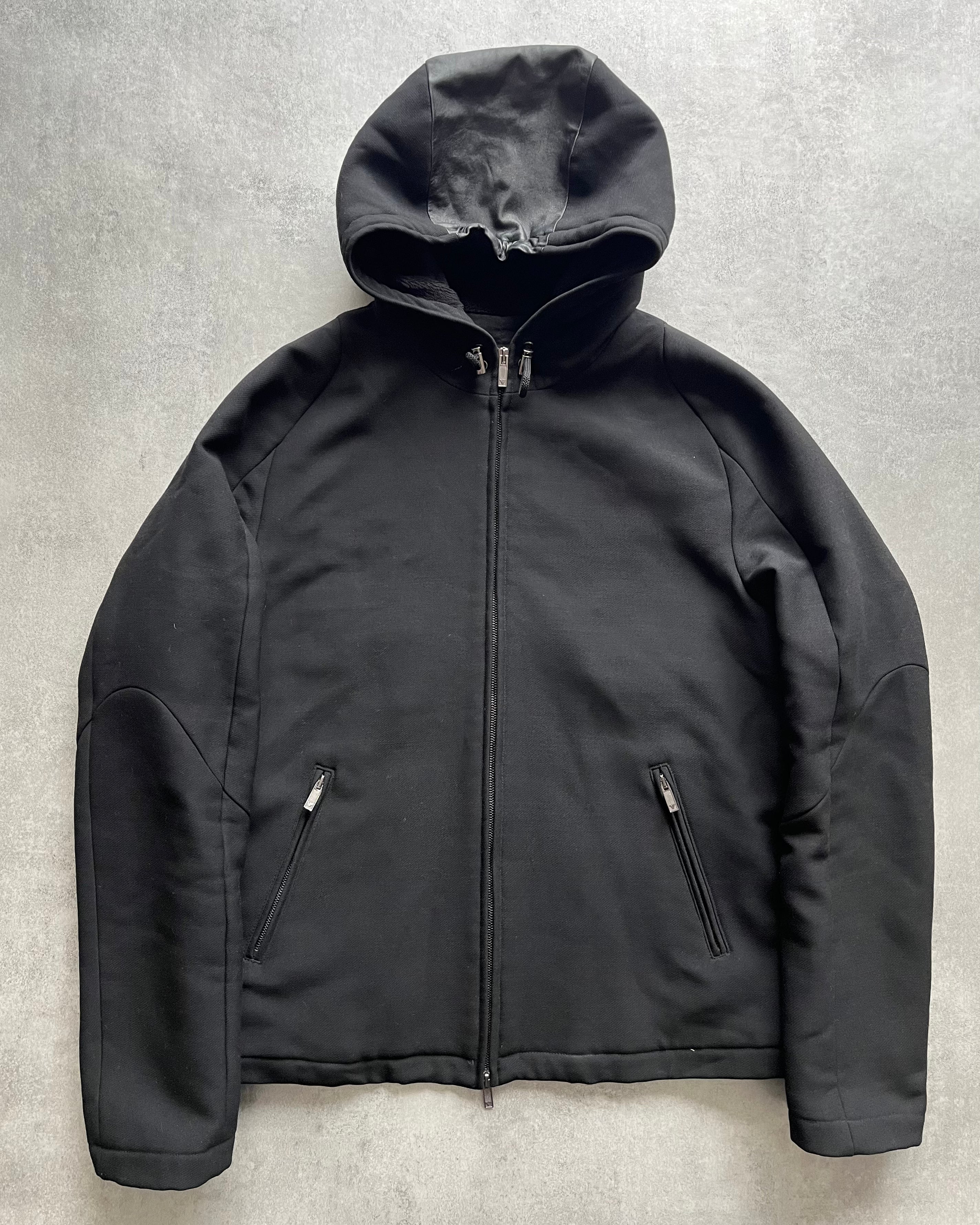 AW2011 Emporio Armani Black Shadow Symmetrical Jacket (L) (L) - 1