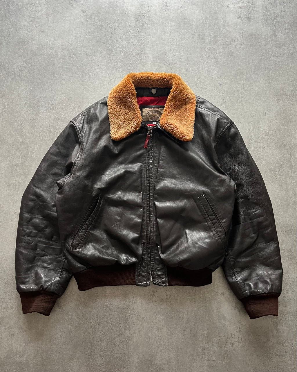 1980年代 ジョルジオ アルマーニ レザー ボンバー ジャケット (M 1980年代 ジョルジオ アルマーニ レザー ボンバー ジャケット (M