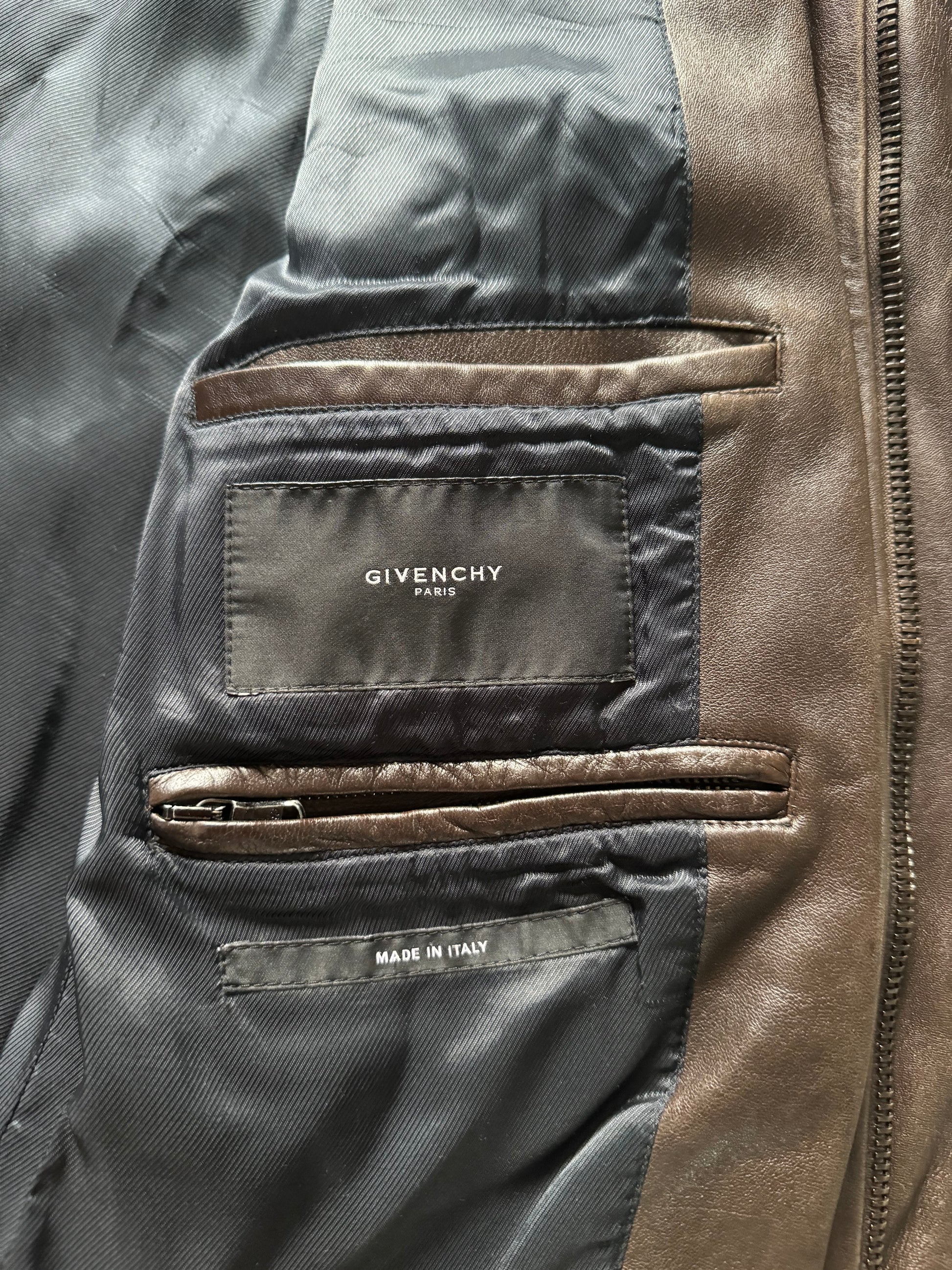 2000s Givenchy Light Leather Jacket by Ozwald Boateng (M) - 7