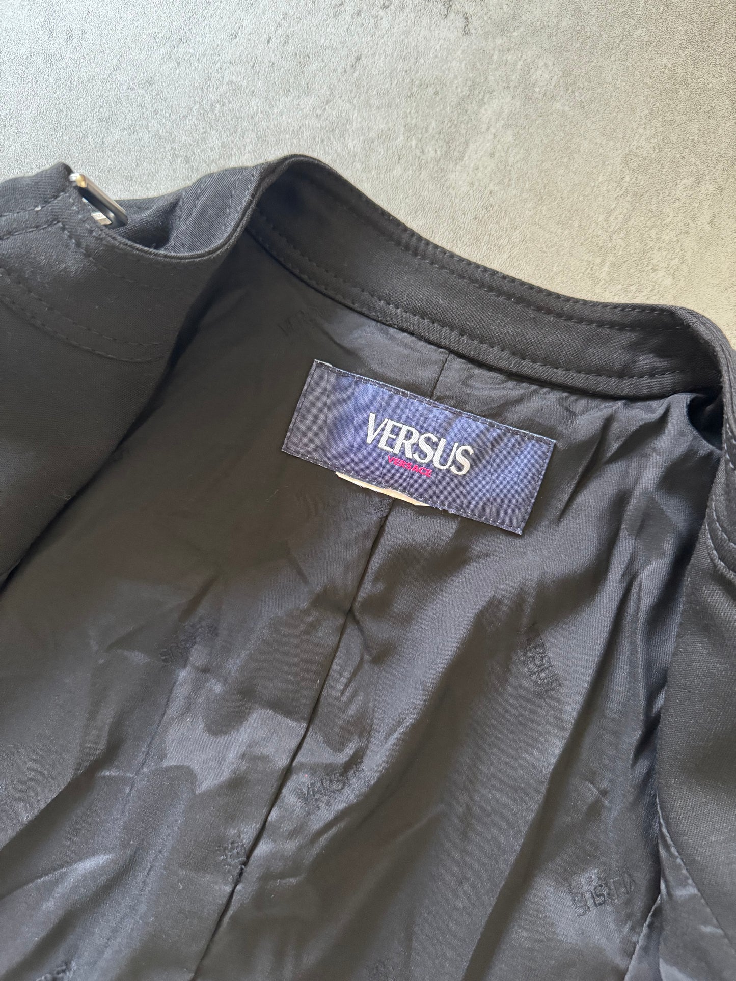 Versace Versus Strapped Bondage Pure Minimalist Jacket (S) - 5