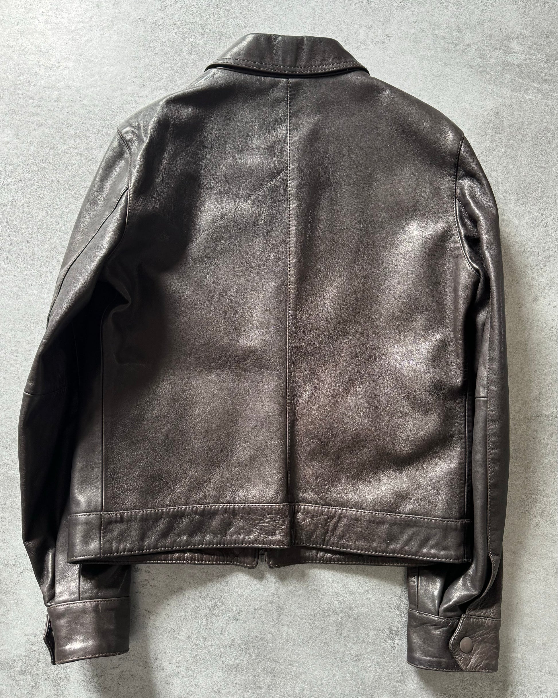 1990s Dolce & Gabbana Aviator Leather Jacket (S) - 2