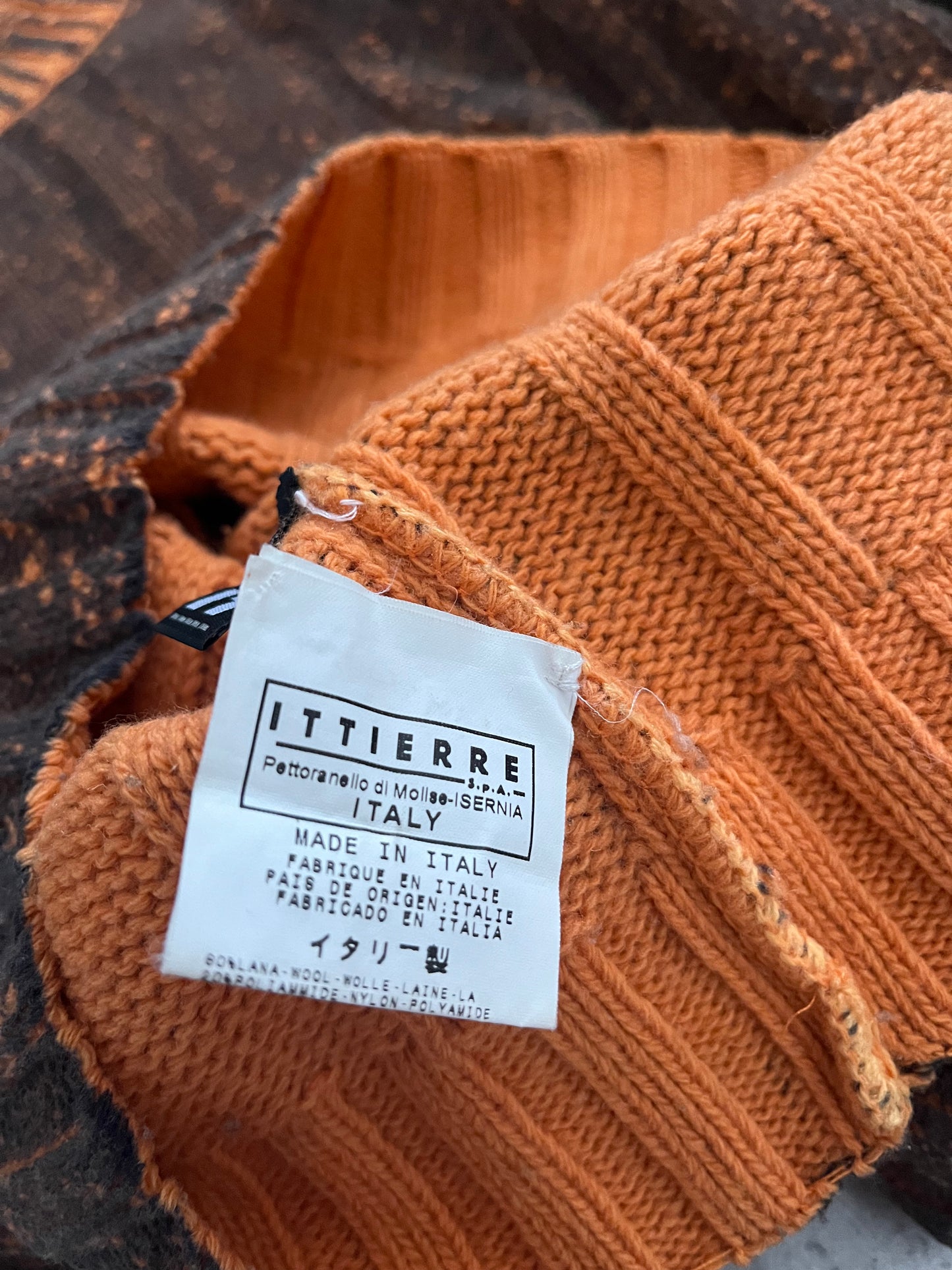 2000s Versace Orange Block Sweater (M) - 5