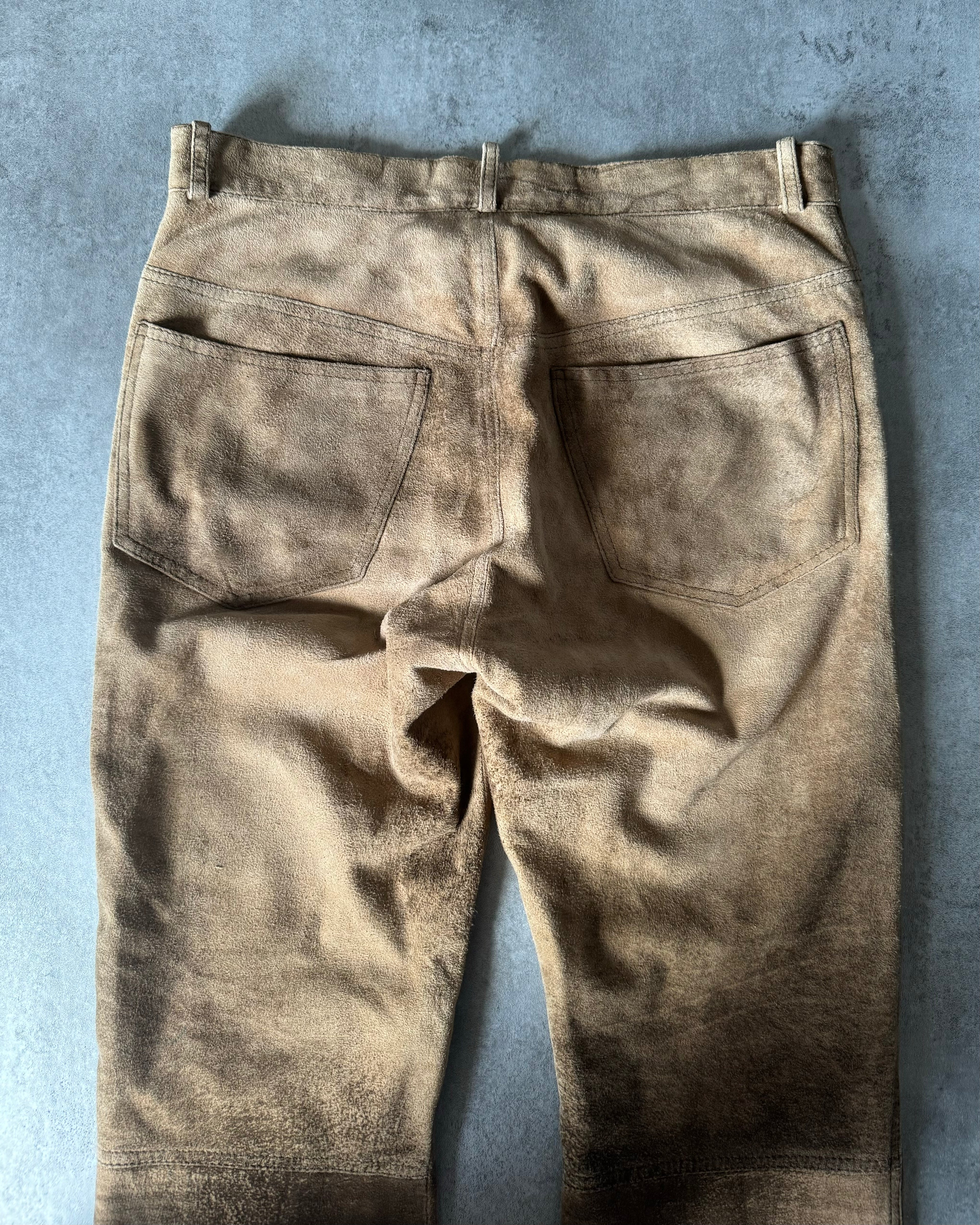 1990s Dolce & Gabbana Suede Biker Pants (M) - 6