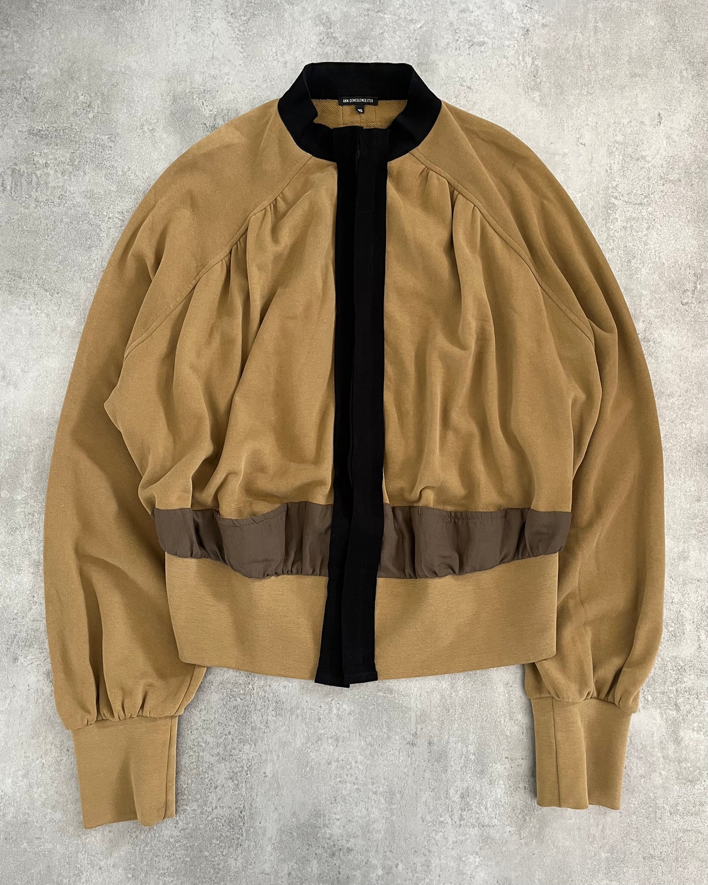 Ann Demeulemeester Relaxed Camel Zip-Up (S) - 1