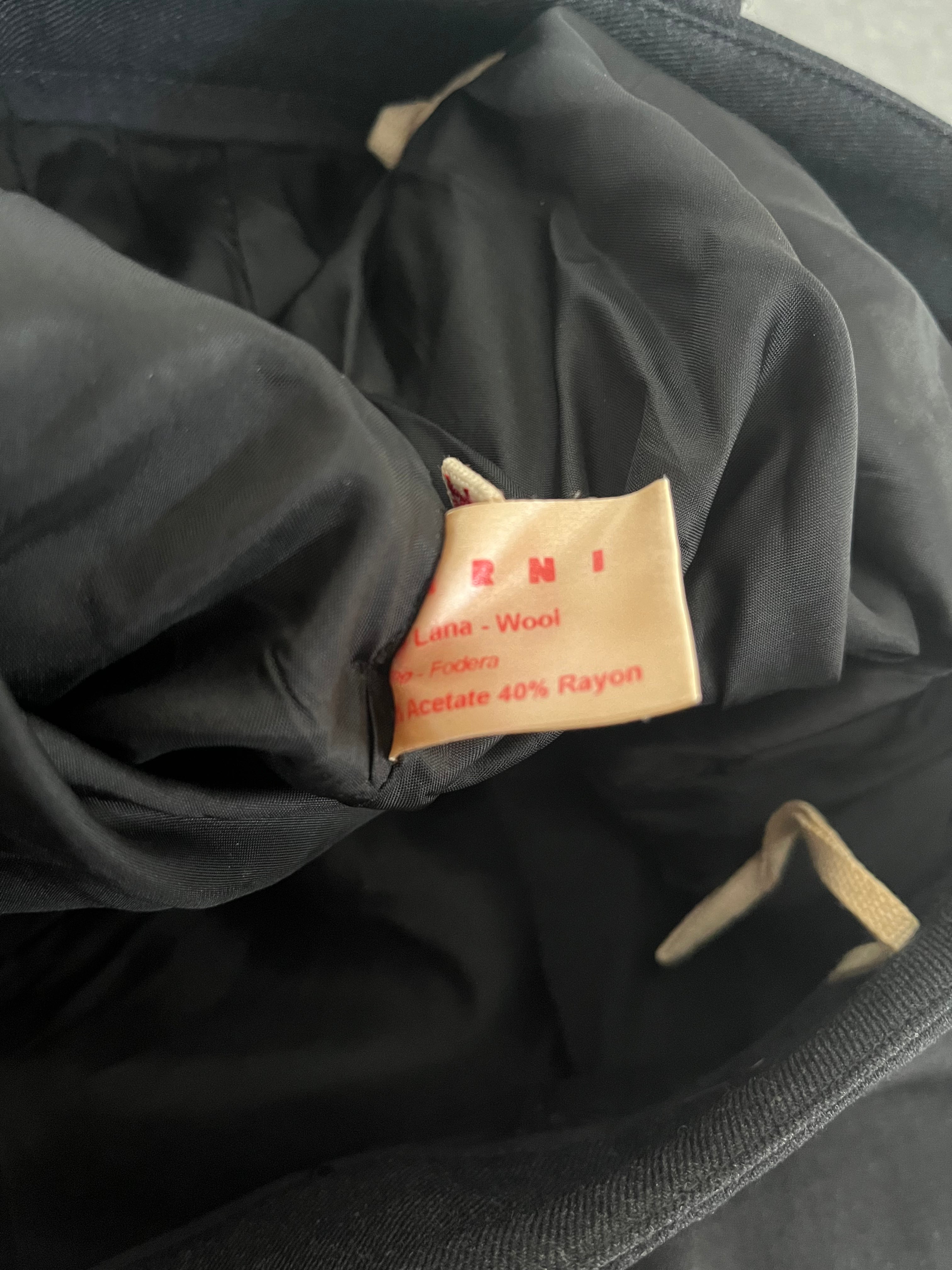 Marni Navy Pure Wool Pants  (S) - 4