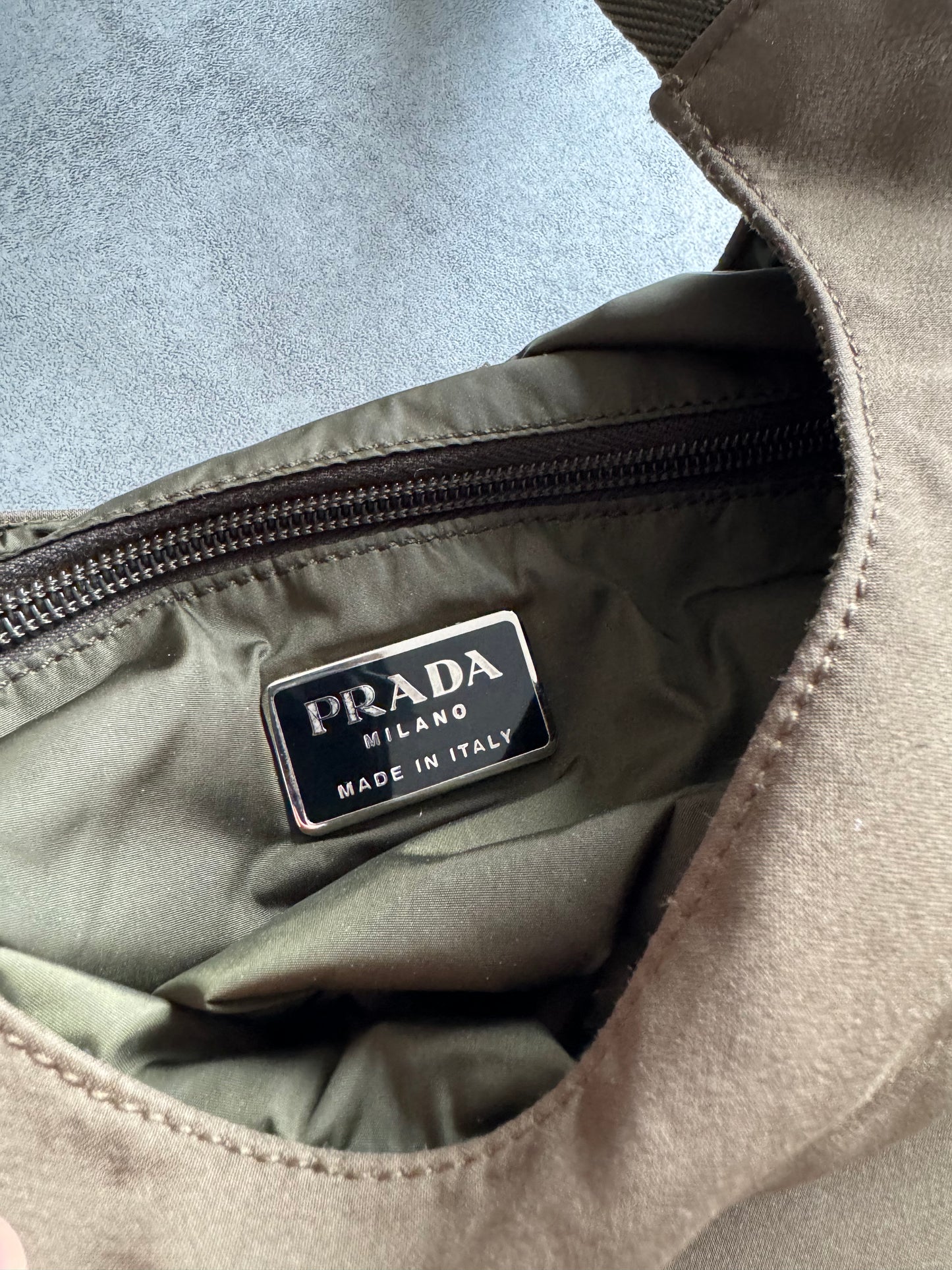 AW1999 Prada Olive Shoulder Bag  (OS) - 6