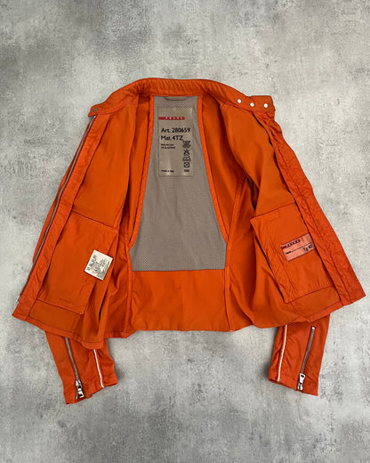 2000s' Prada Orange Nylon Jacket (XS) (XS) - 2