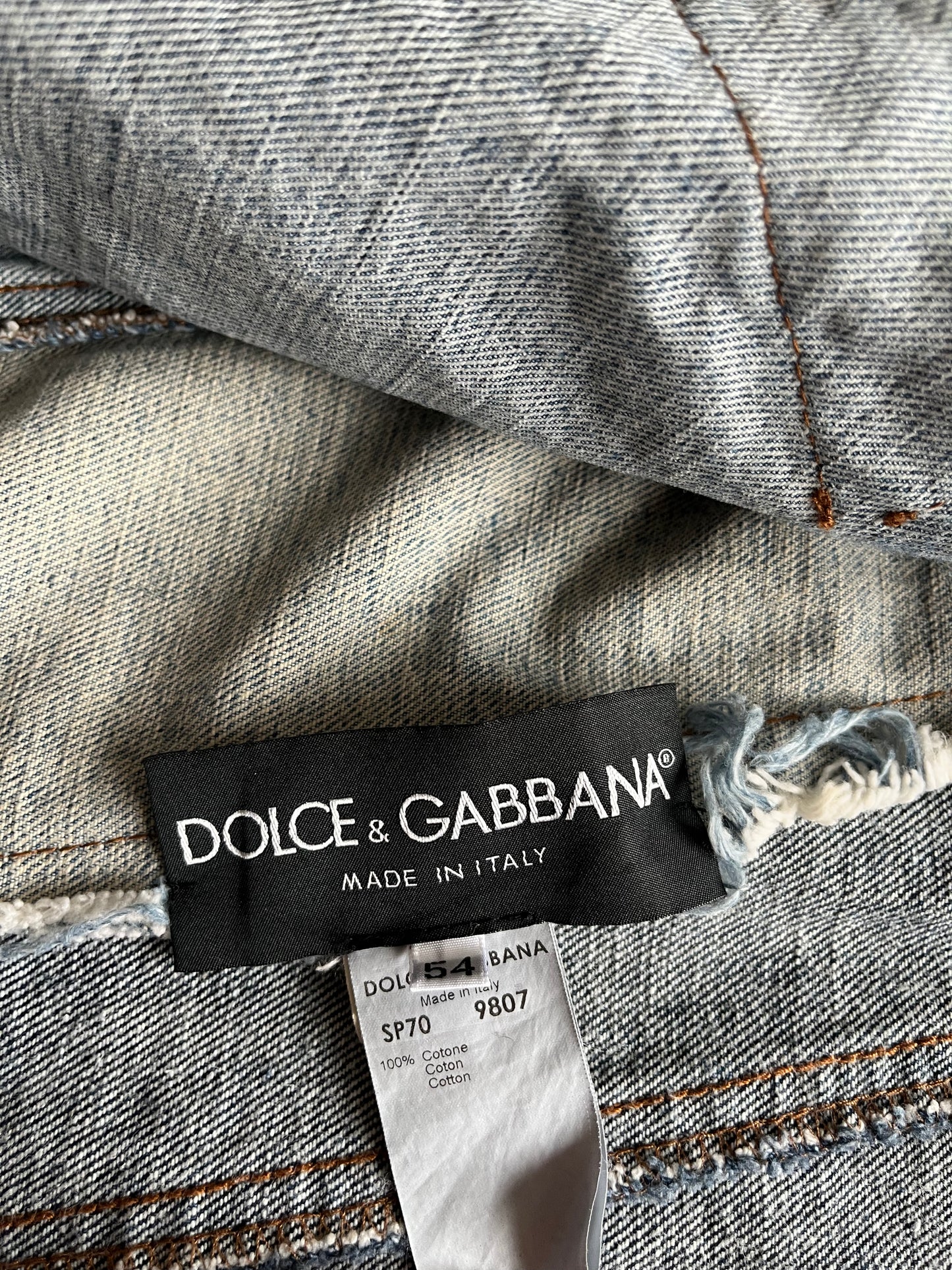 2000s' Dolce & Gabbana Destructured Patchwork Denim Jacket (M/L) (L) - 9