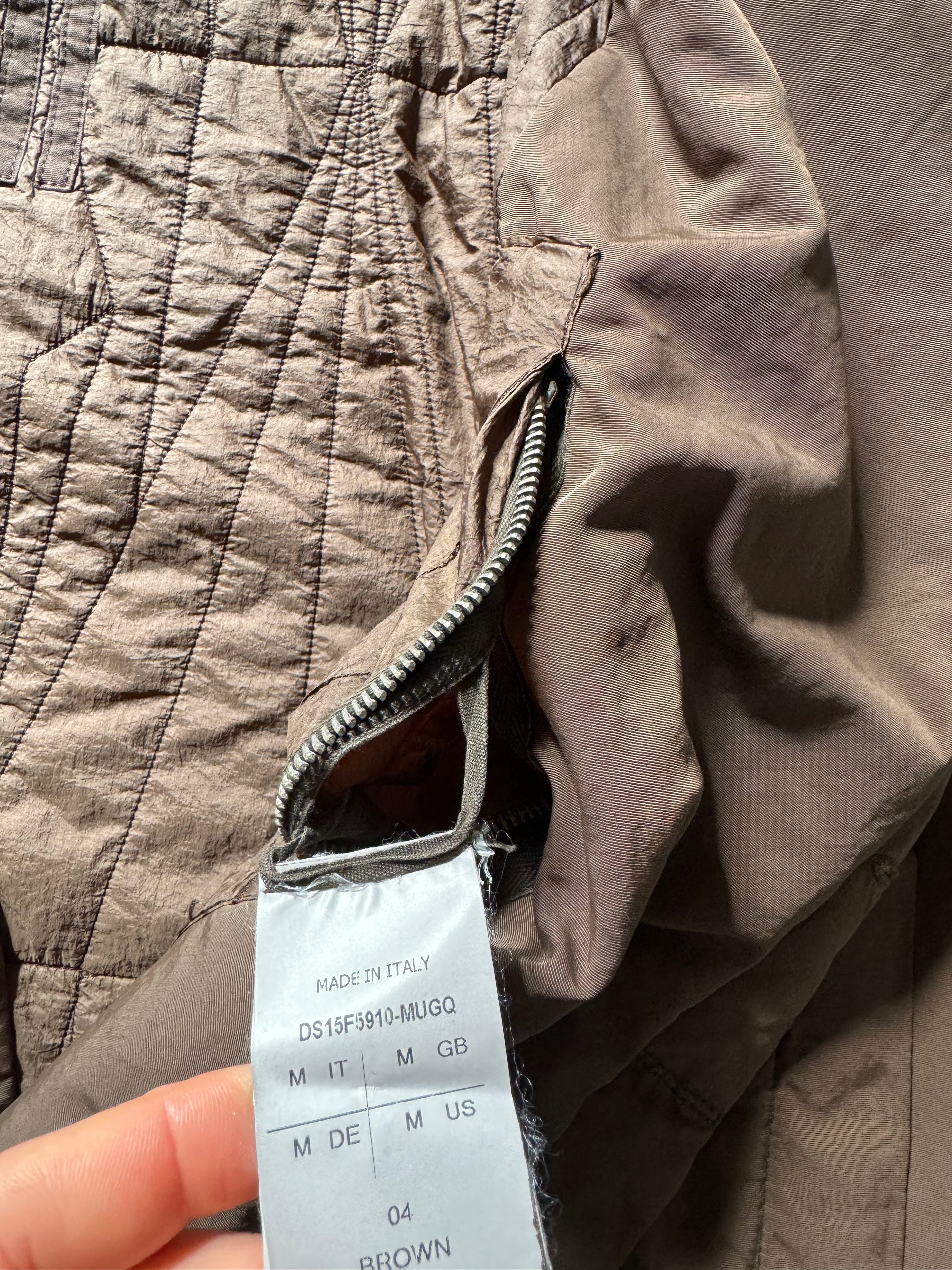 SS2015 Rick Owens Long Sleeveless Brown Hooded Jacket (M) - 10