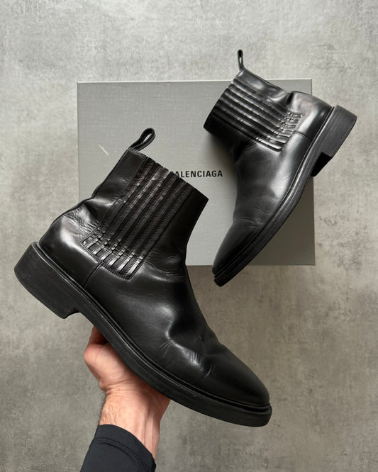 Balenciaga Chelsea Ankle Leather Boots (45,5) - 1