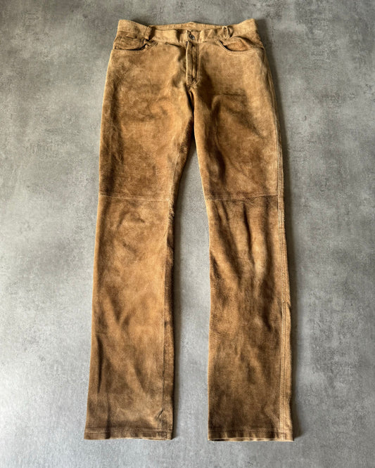 1990s Dolce & Gabbana Suede Biker Pants (M) - 1