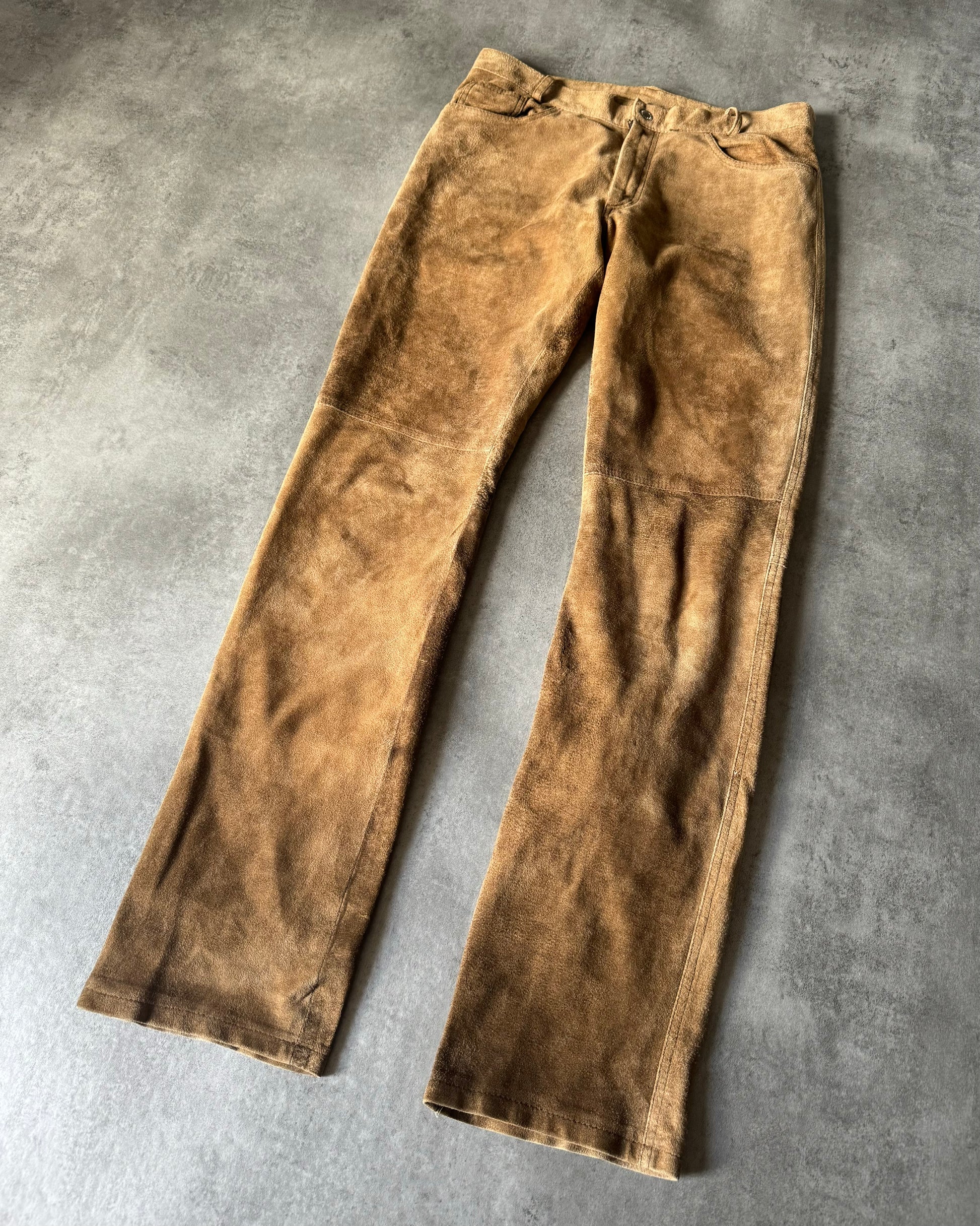1990s Dolce & Gabbana Suede Biker Pants (M) - 3