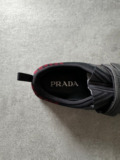 Prada Cross Section Strap Black Low Sneaker (40) - 7