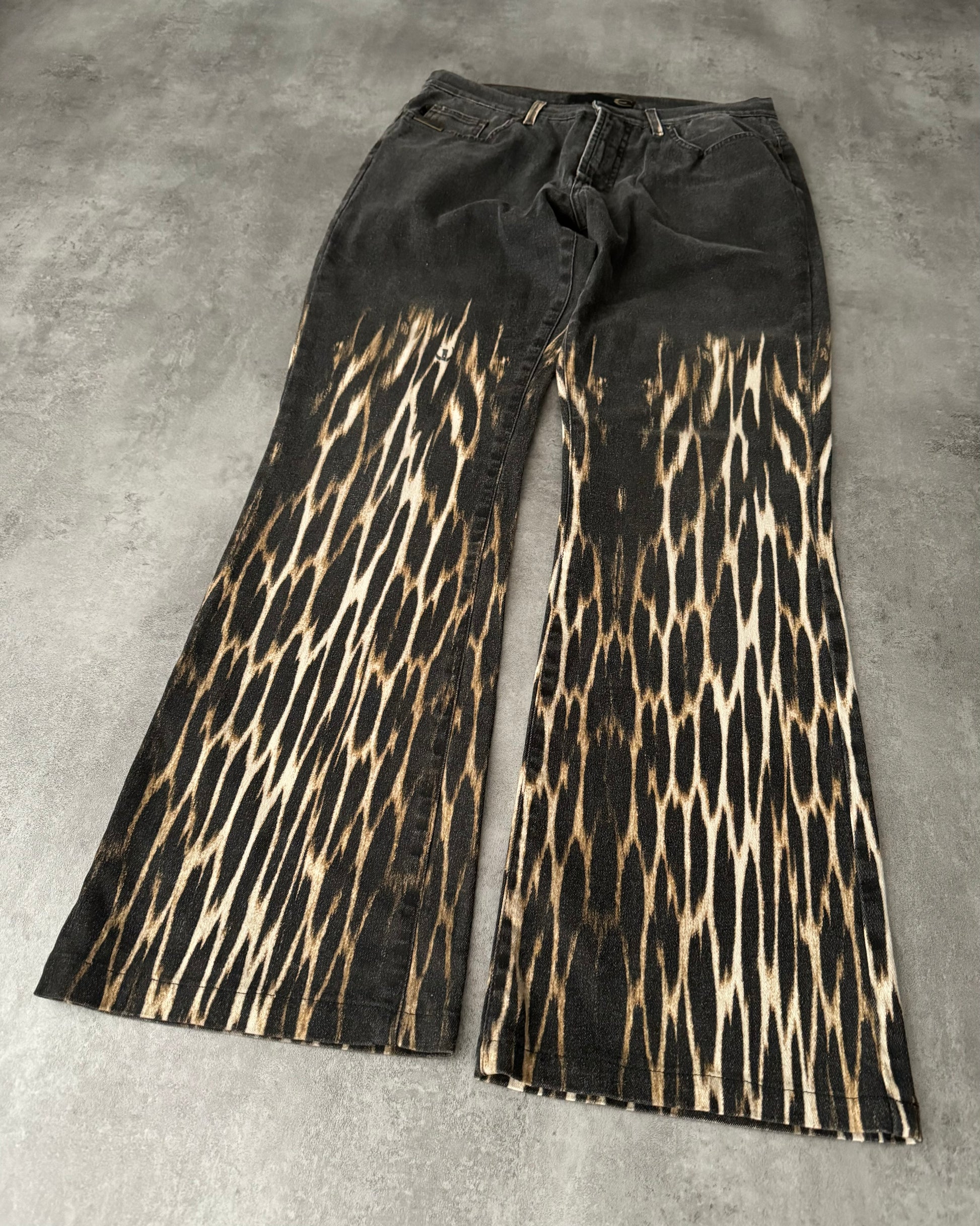 AW2004 Cavalli Relaxed Fire Magma Grey Jeans  (M) - 4