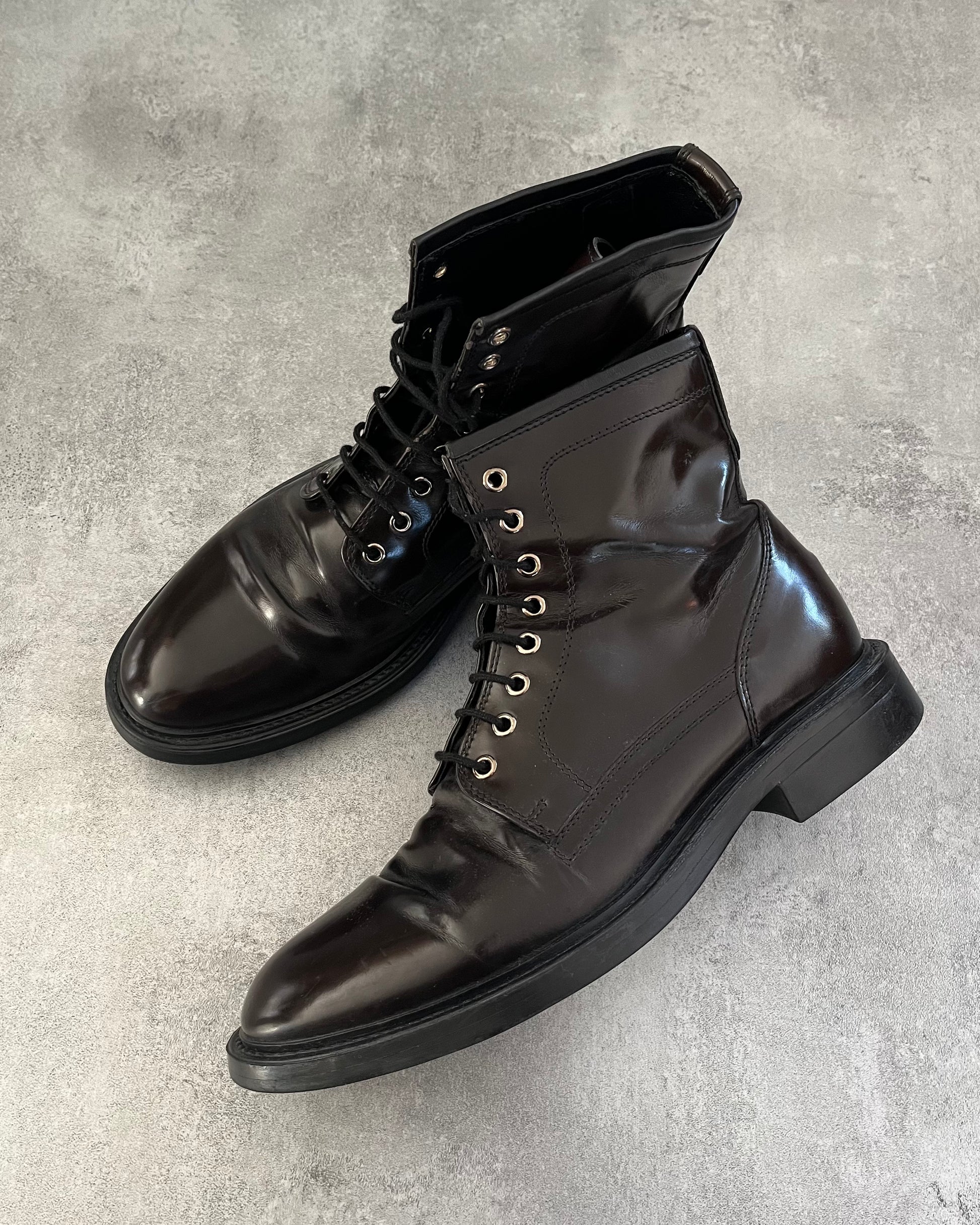 Dolce & Gabbana Relaxed Leather Boots (42eu/us8.5) (42) - 3