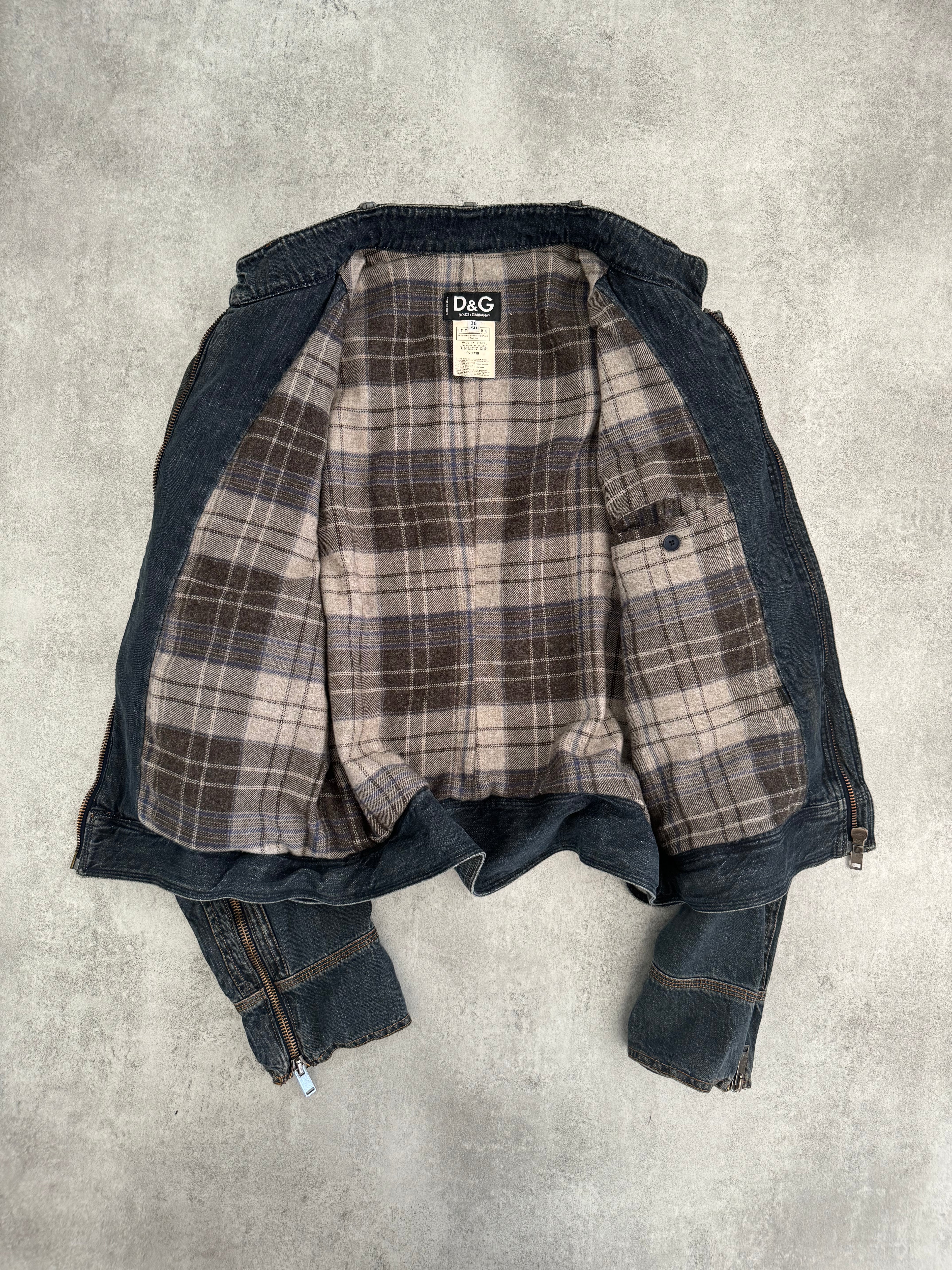 AW2004 Dolce & Gabbana Azure Utility Zipperwear  (M) - 4