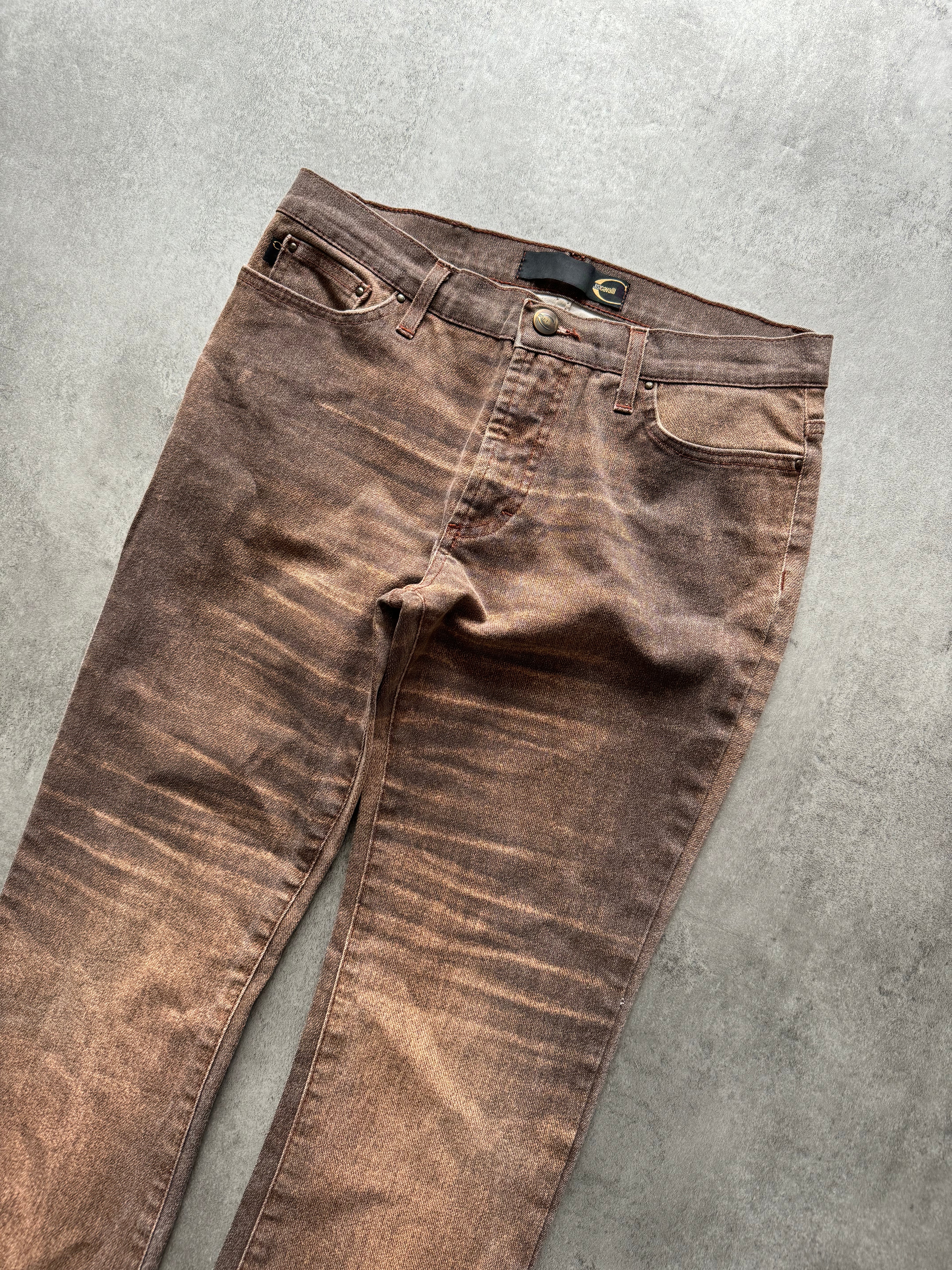 SS2004 Cavalli Astro Brown Faded Pants (XS) - 5