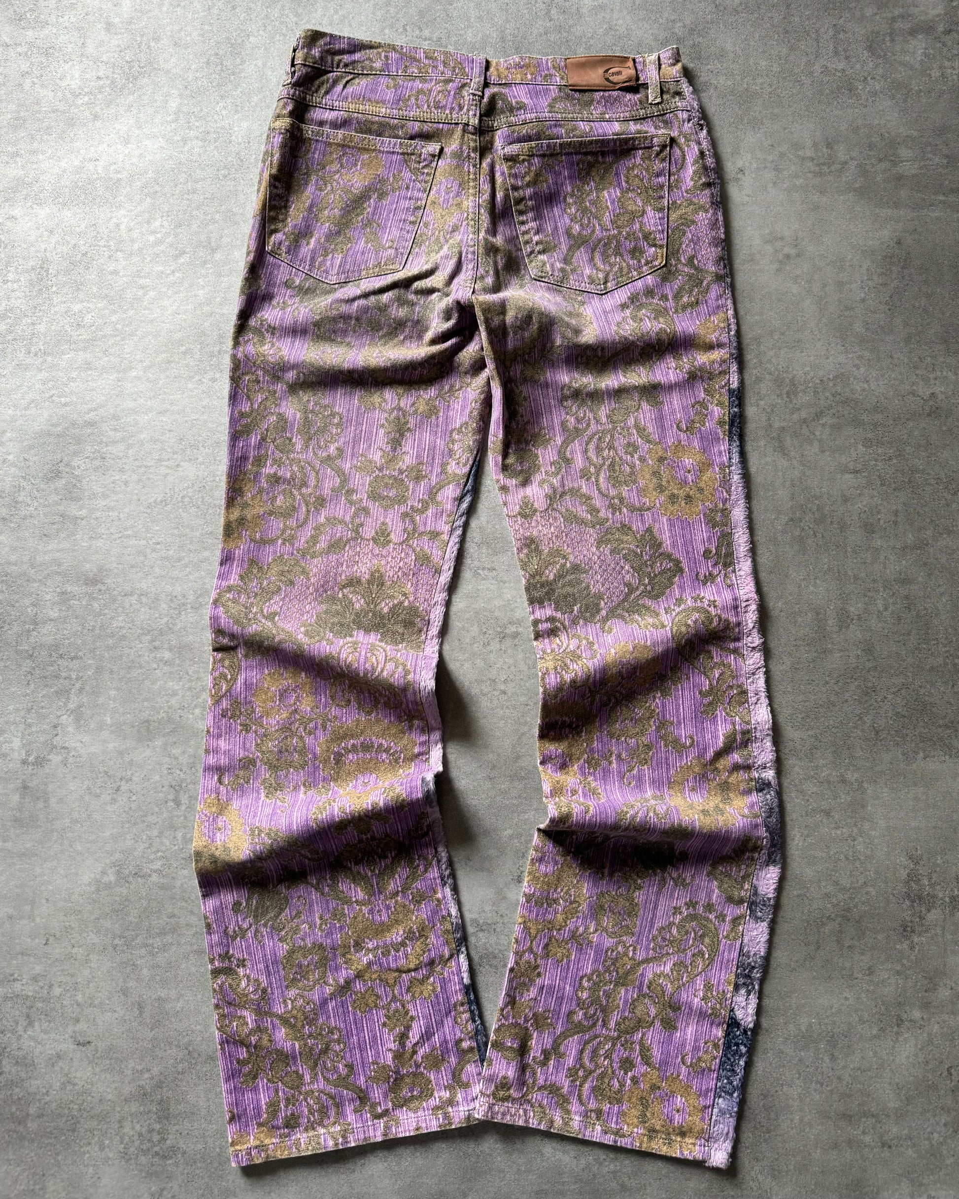 SS2005 Cavalli Mountain Peninsula Purple Relaxed Pants (S) - 2