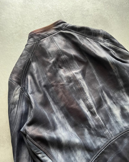 2000s' Armani Painted Leather Jacket (M) (M) - 5