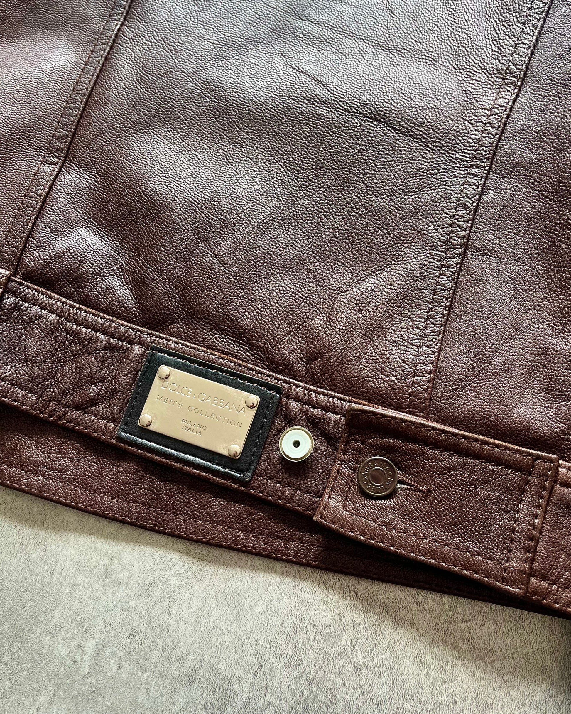 AW2014 Dolce & Gabbana Premium Leather Jacket (XL) - 6