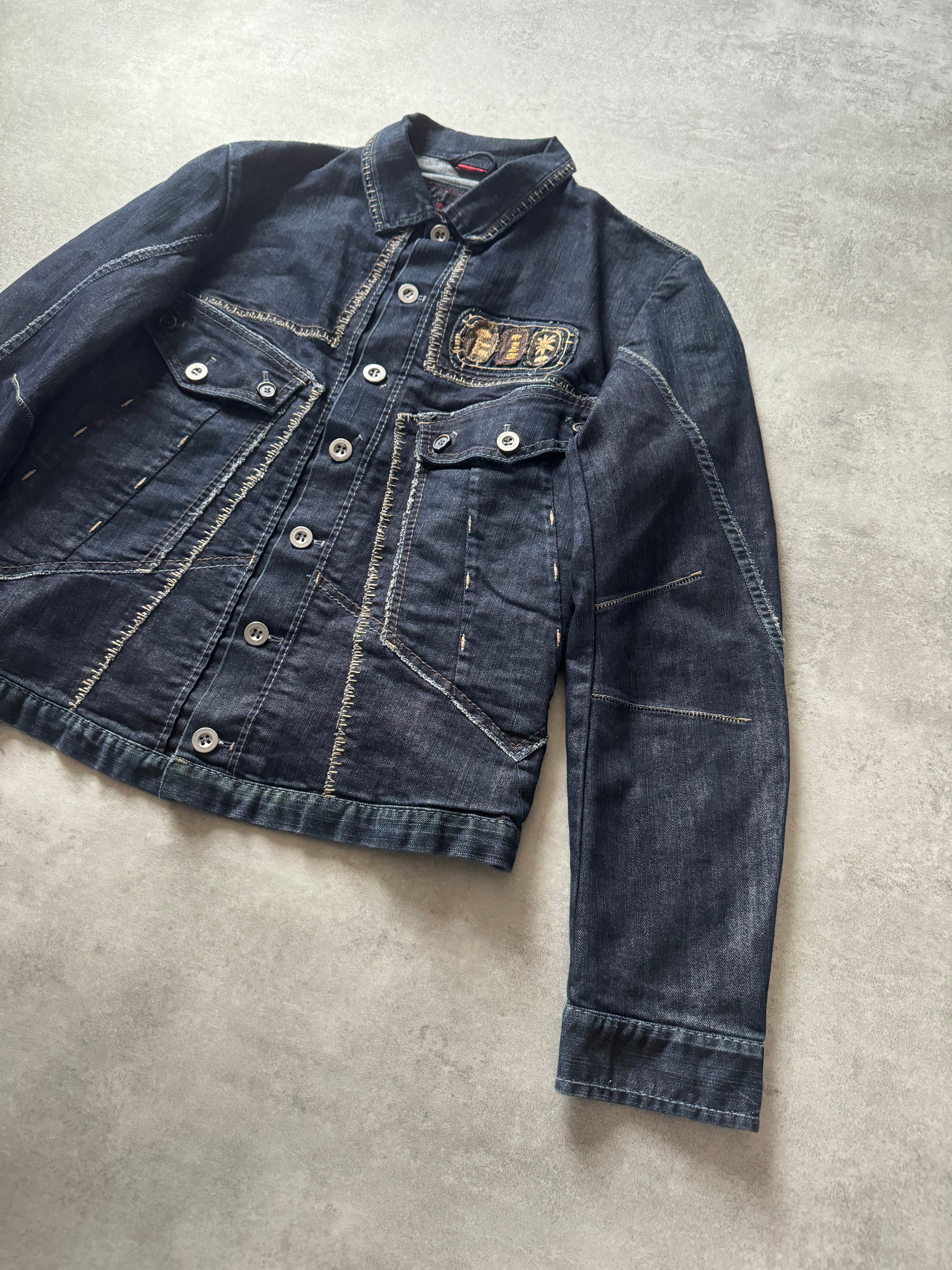 1990s Marithé + François Girbaud Patch Denim Jacket (L) - 3