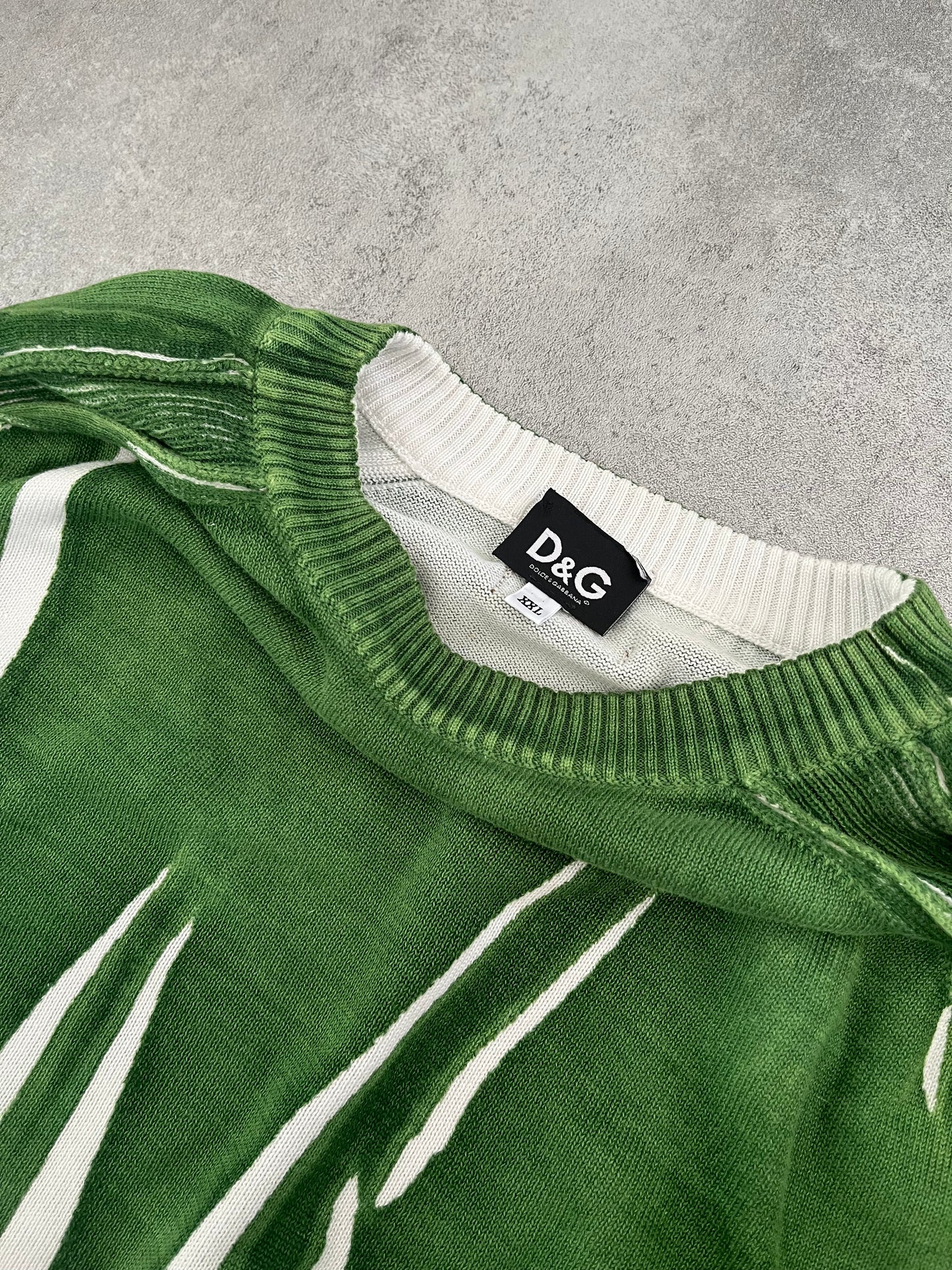 SS2006 Dolce & Gabbana Green Canvas Sweater (L) - 6