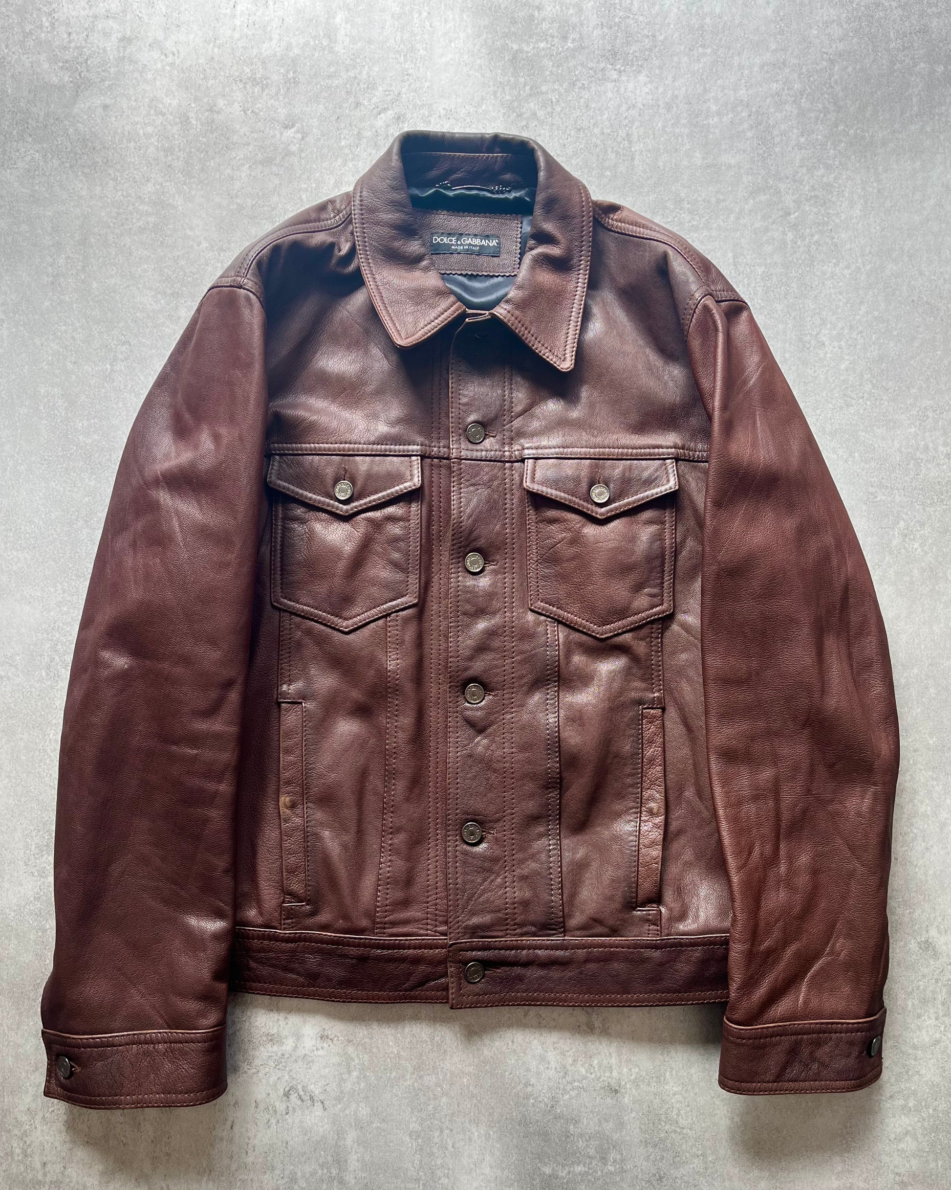 AW2014 Dolce & Gabbana Premium Leather Jacket (XL) - 1