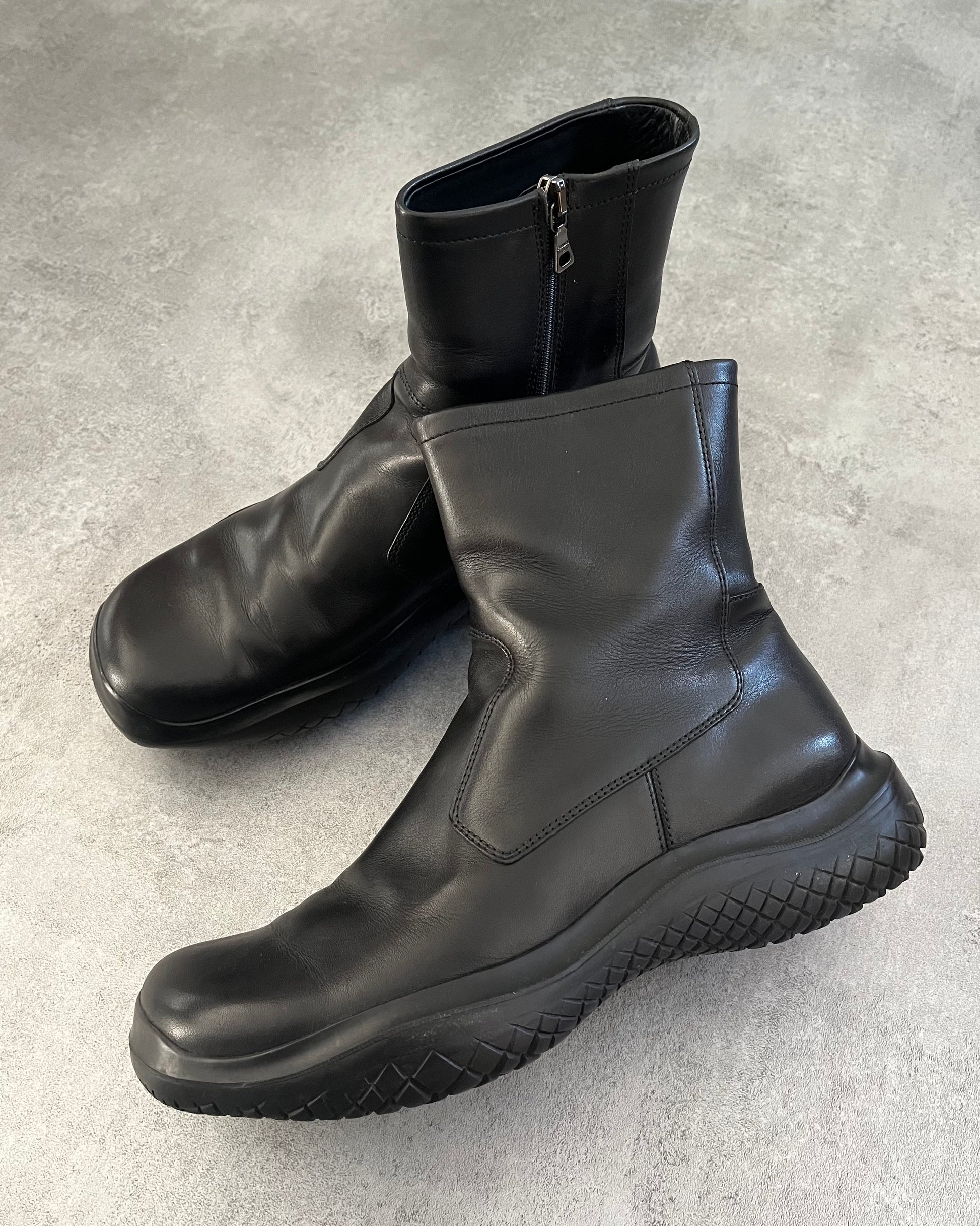FW1999 Prada Ankle Vibram Leather Boots (40.5eu/us7.5) (40.5) - 3