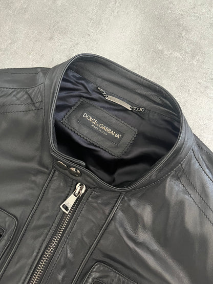 AW2018 Dolce & Gabbana Multi Zips Alpha Leather Jacket (XL) - 9