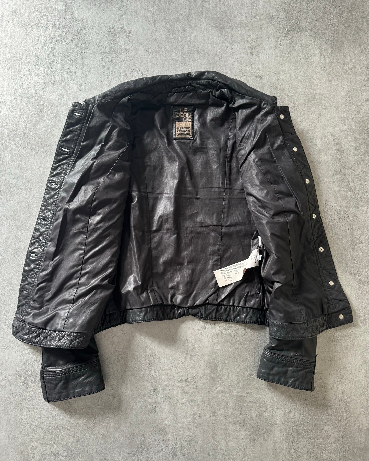 SS2013 Marithé + François Girbaud Calfwax Black Shadow Jacket (XS) - 4