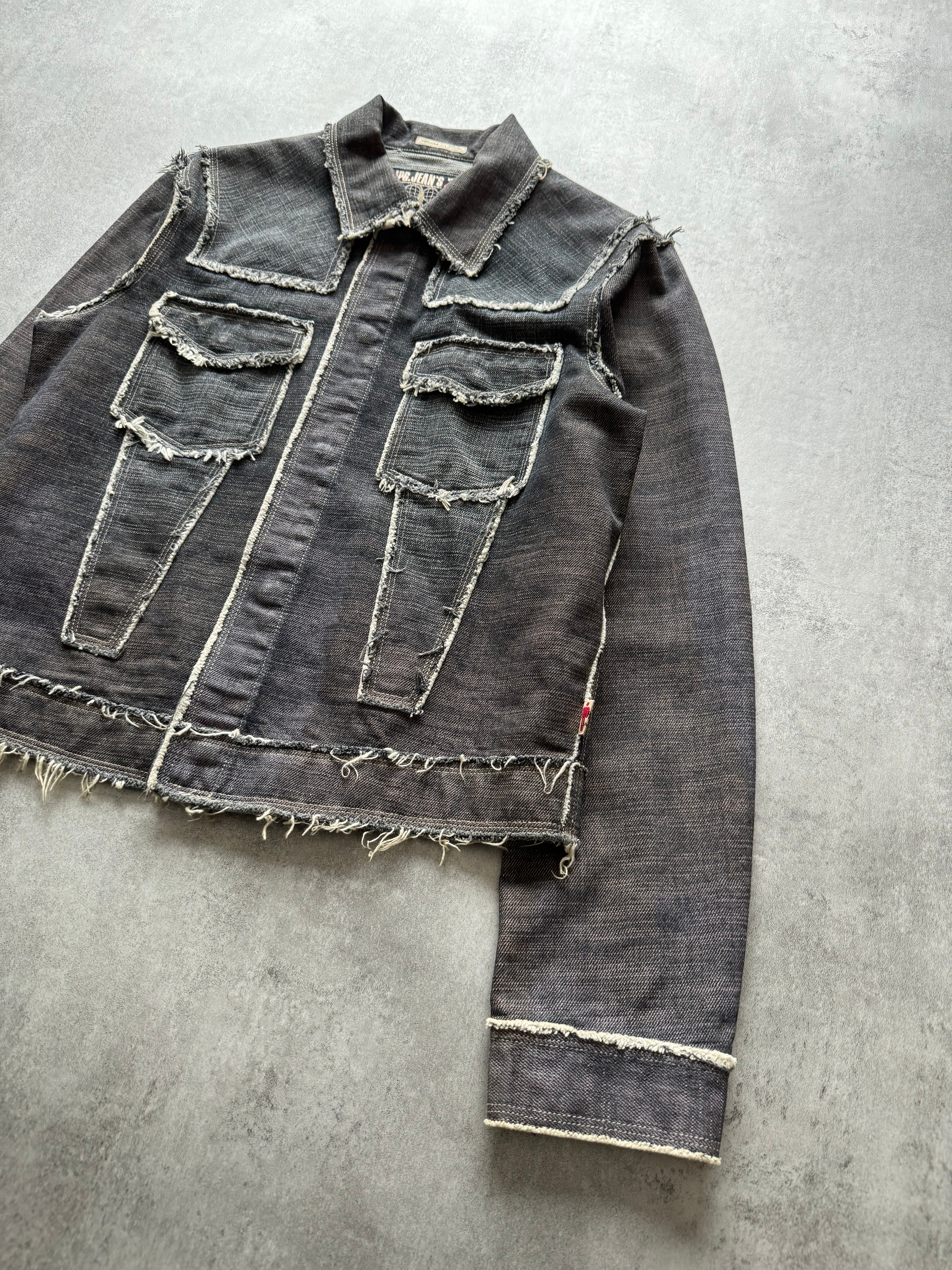 2000s Jean Paul Gaultier Raw Reversed Denim Jacket (M) - 6