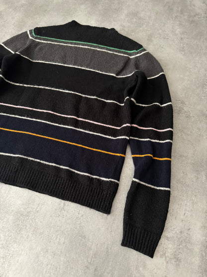 AW2013 Raf Simons Striped Mohair-Blend Sweater (M) - 5