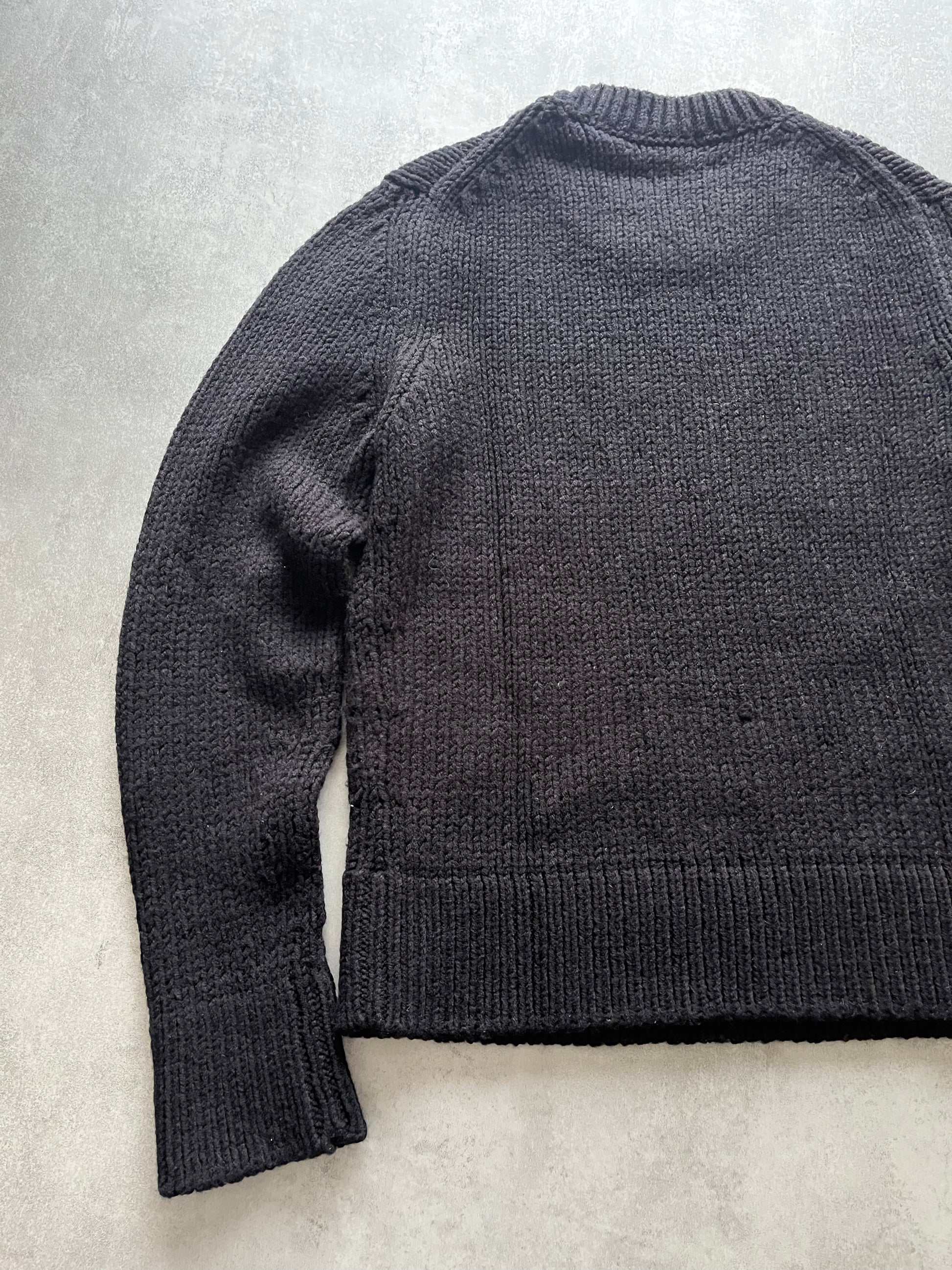 Dolce & Gabbana Wool Black Sweater (M/L) (L) - 5