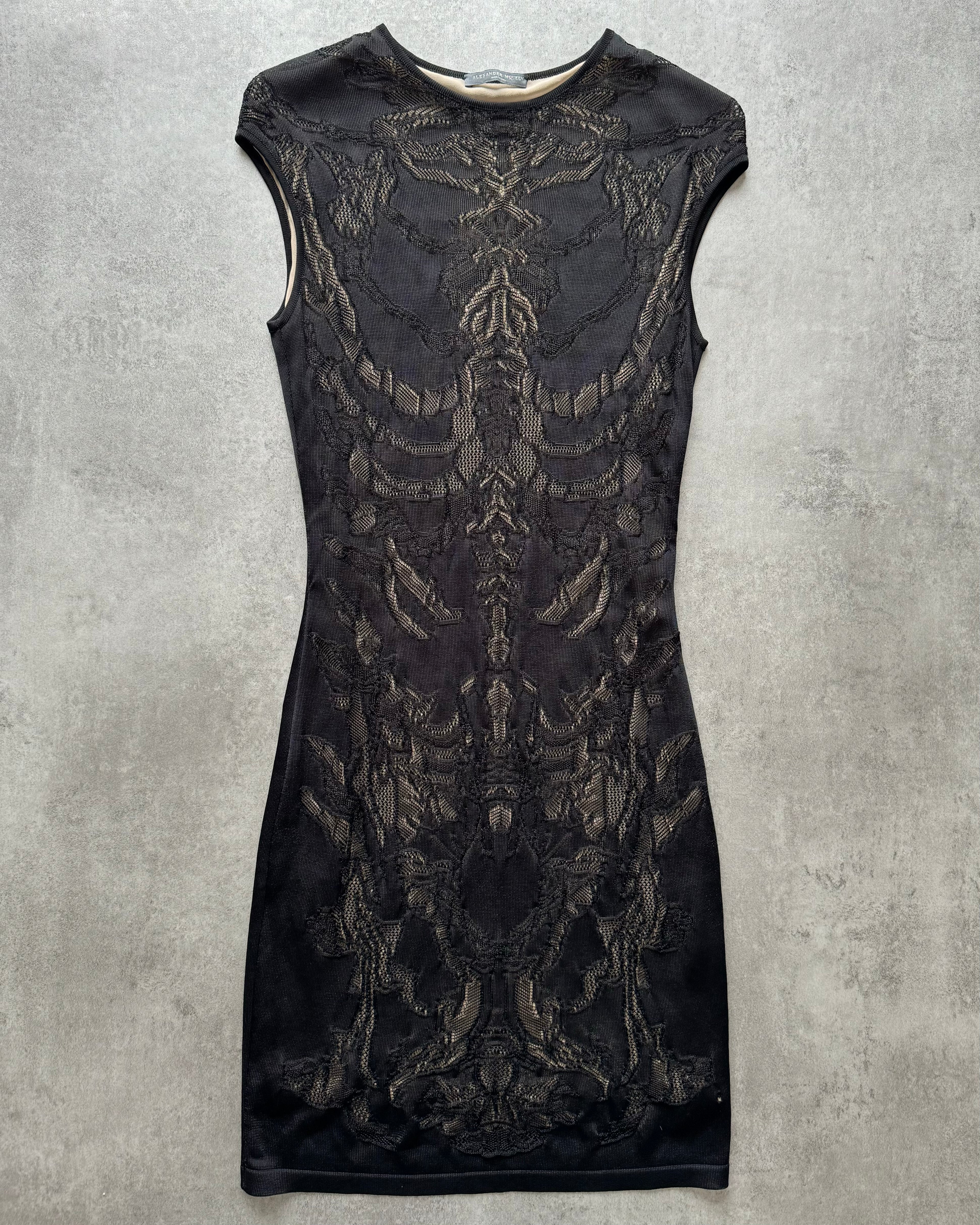Alexander Macqueen Skeleton Engineered Lace Knee-Length (S) - 1