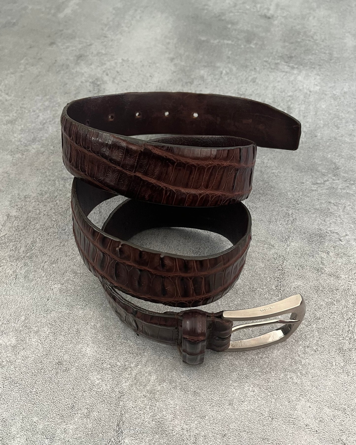 Prada Genuine Crocodile Leather Belt (OS) - 1