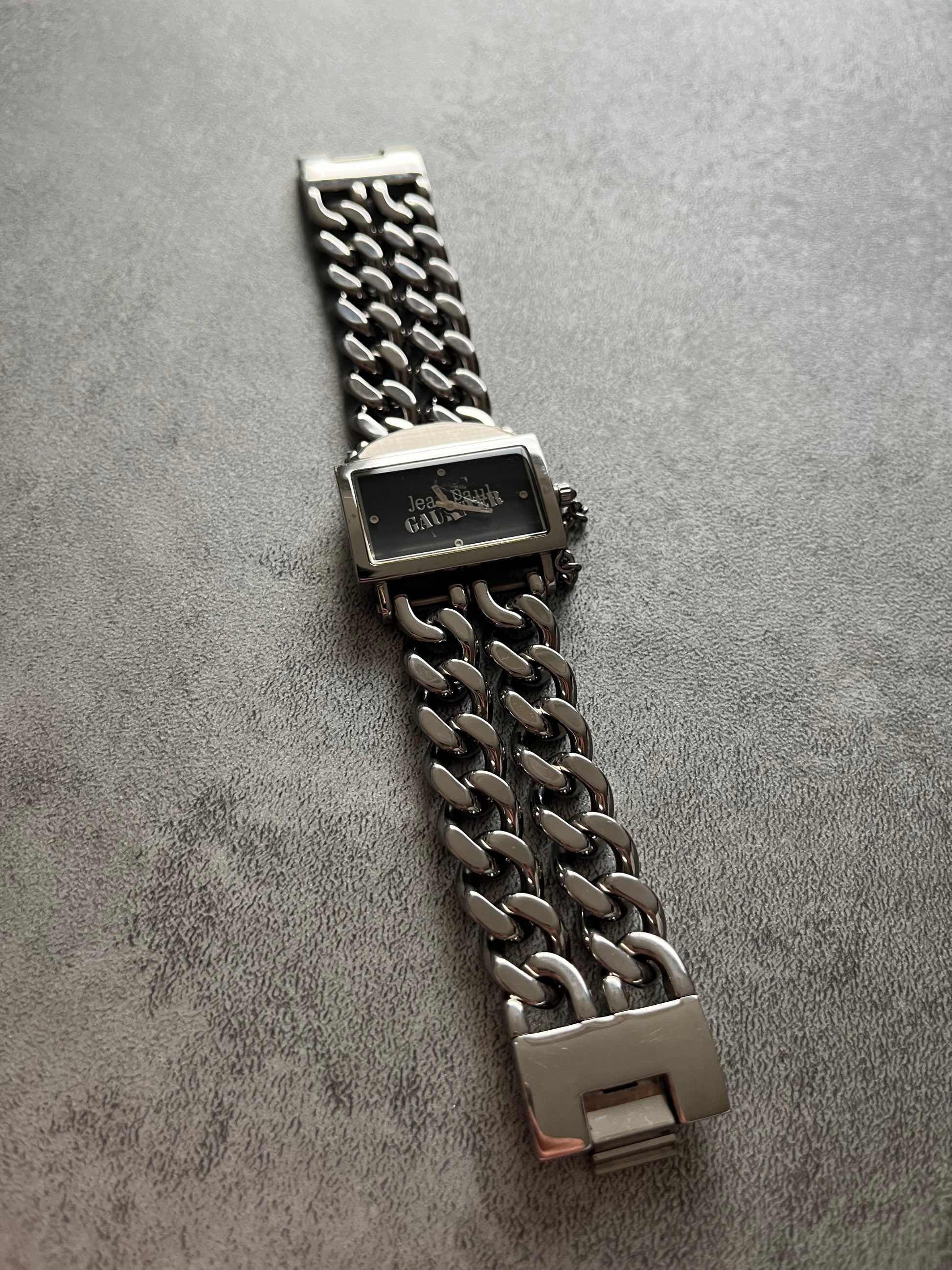 Jean Paul Gaultier Double Chain Silver Steel Watch (OS) - 3